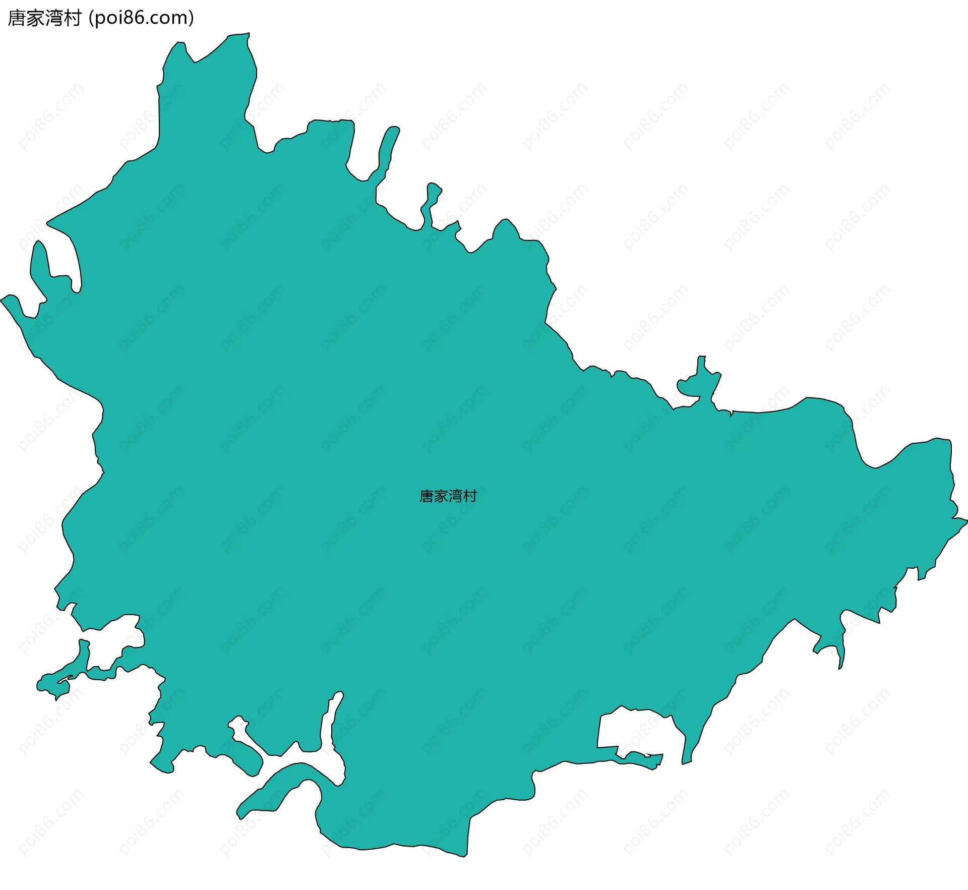 唐家湾村边界地图