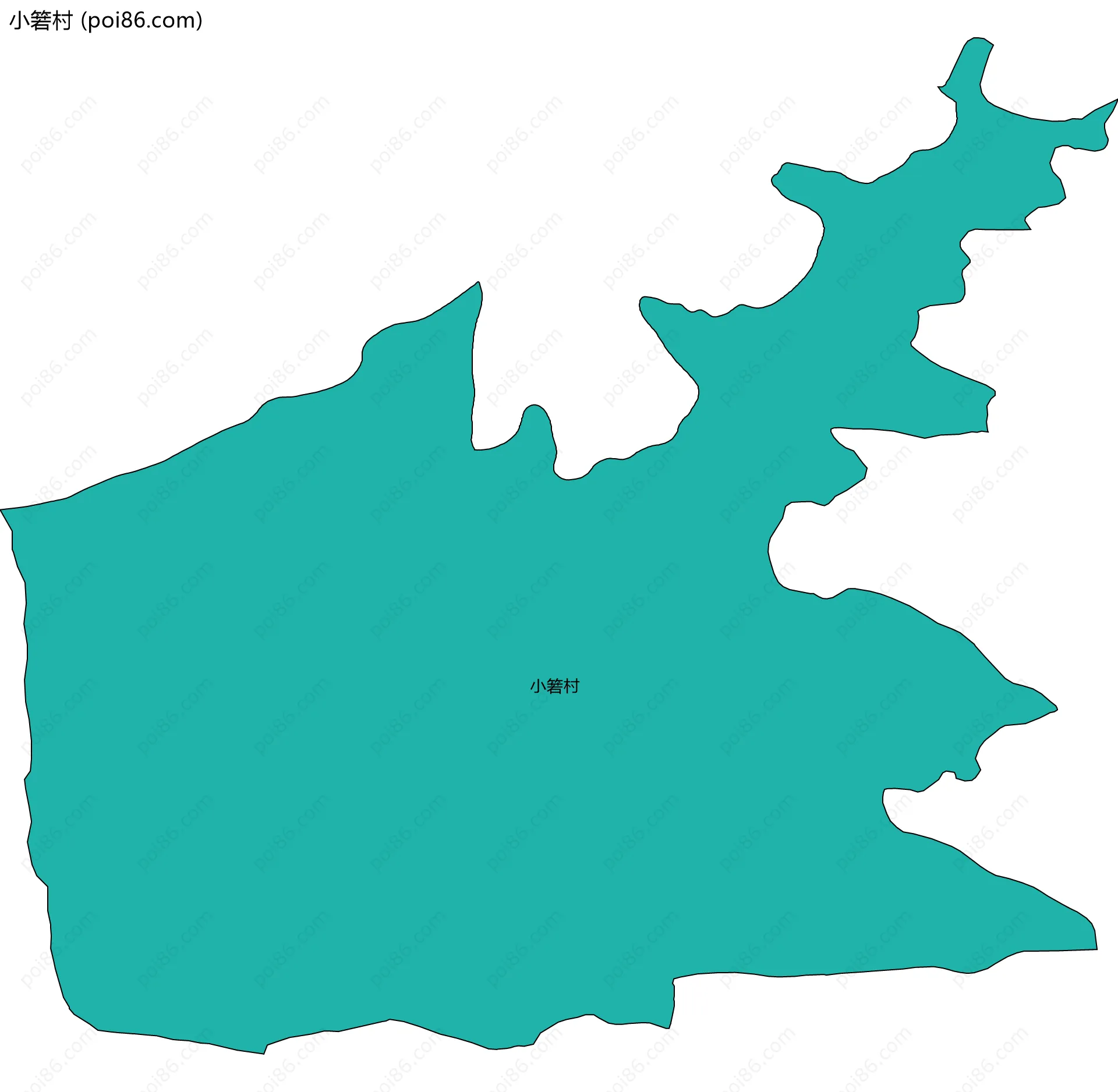 小箬村边界地图