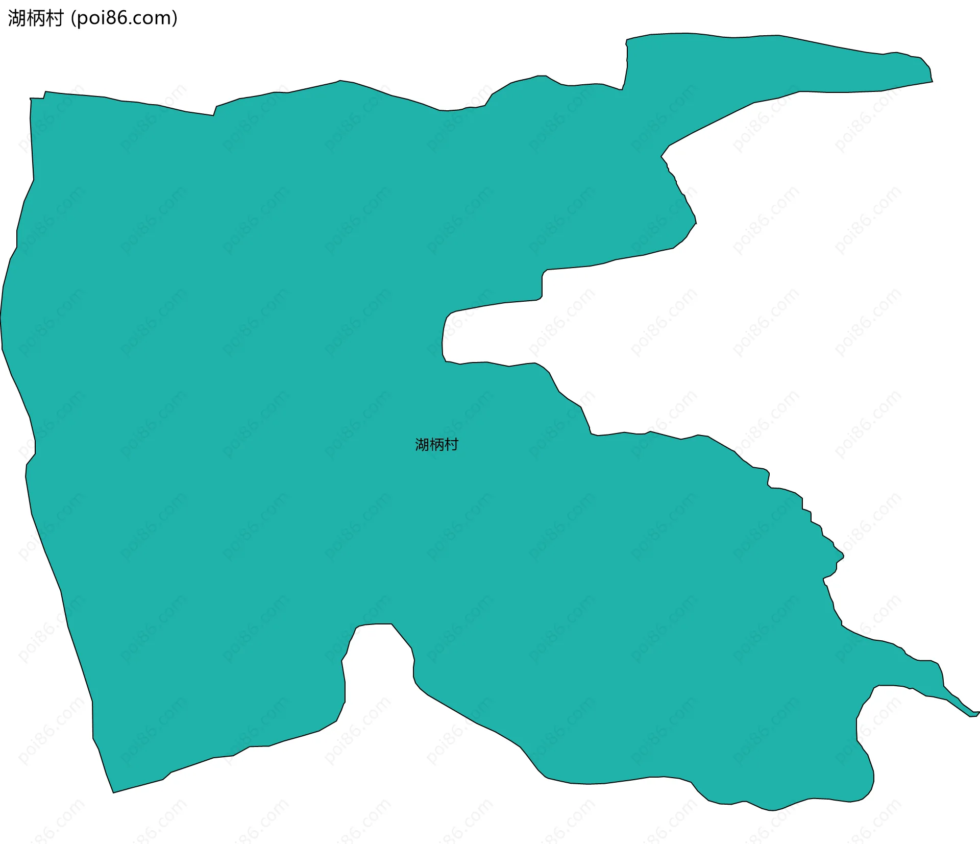 湖柄村边界地图