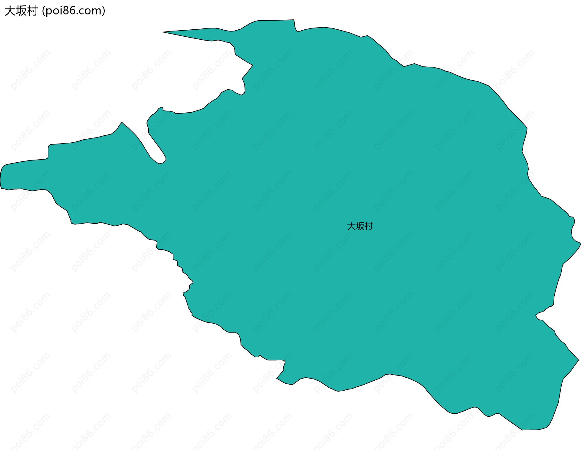 大坂村边界地图