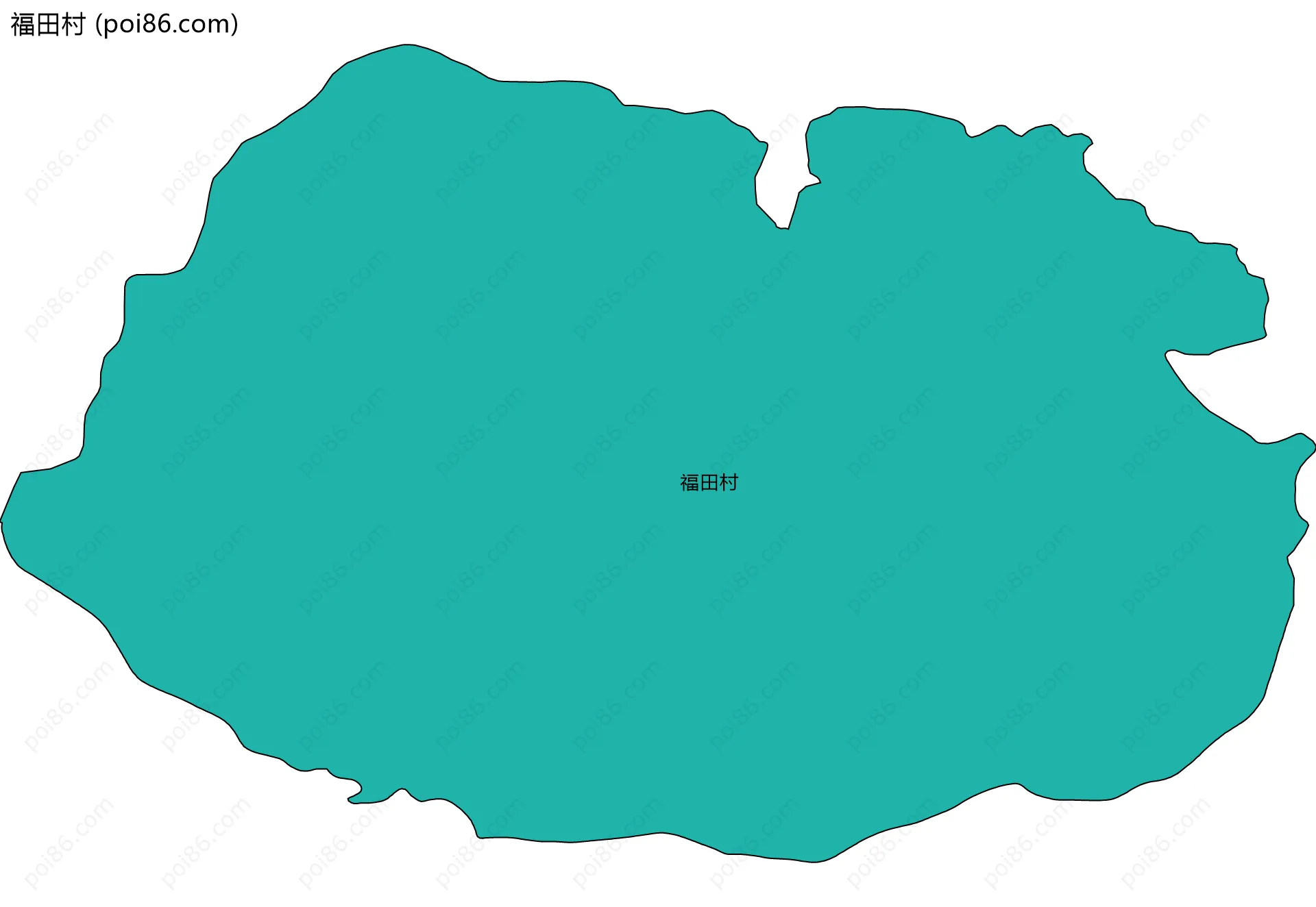 福田村边界地图