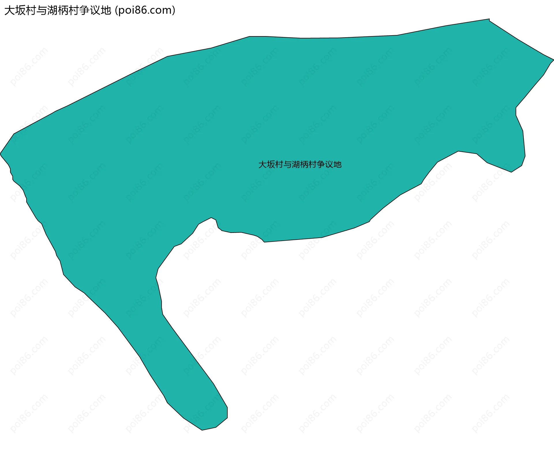 大坂村与湖柄村争议地边界地图
