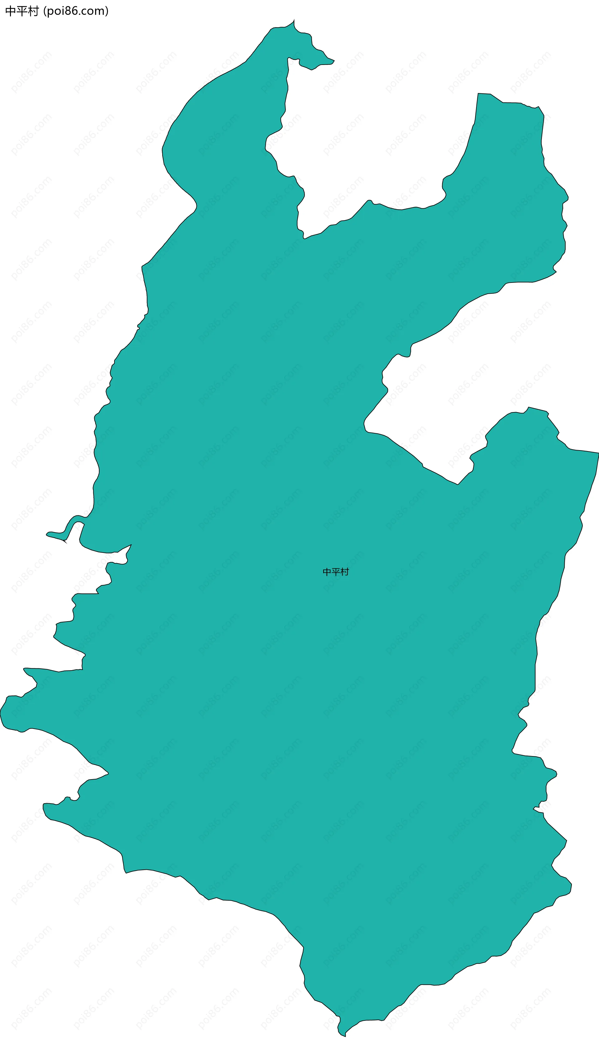 中平村边界地图