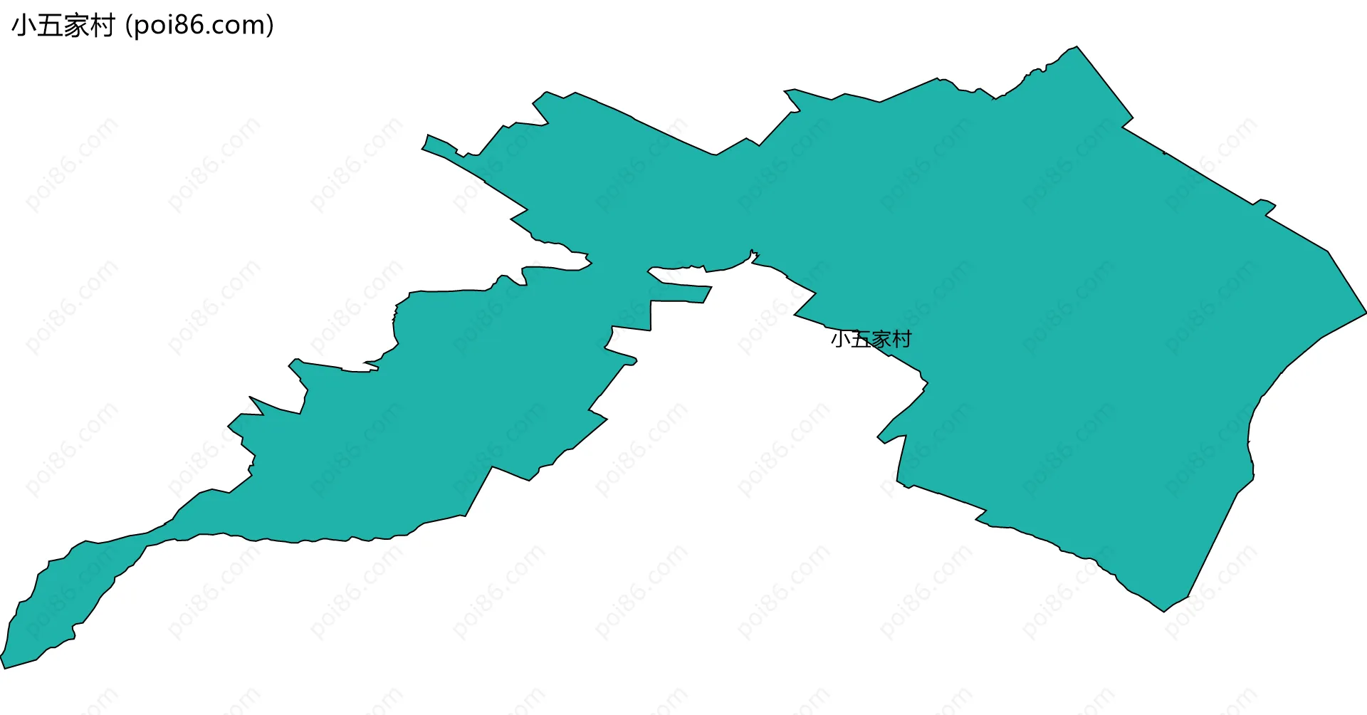 小五家村边界地图