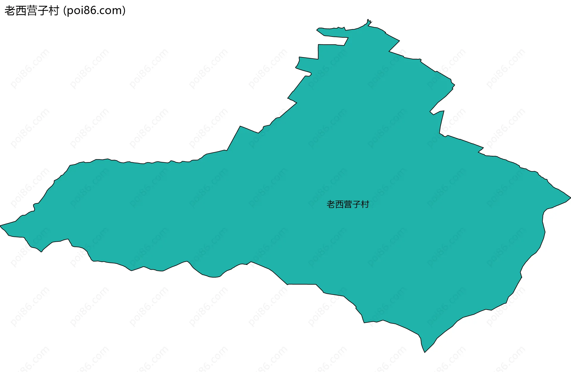 老西营子村边界地图