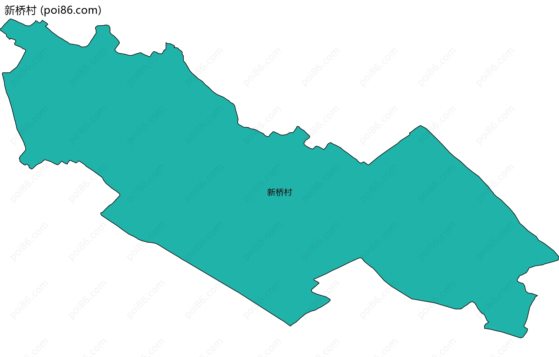 新桥村边界地图