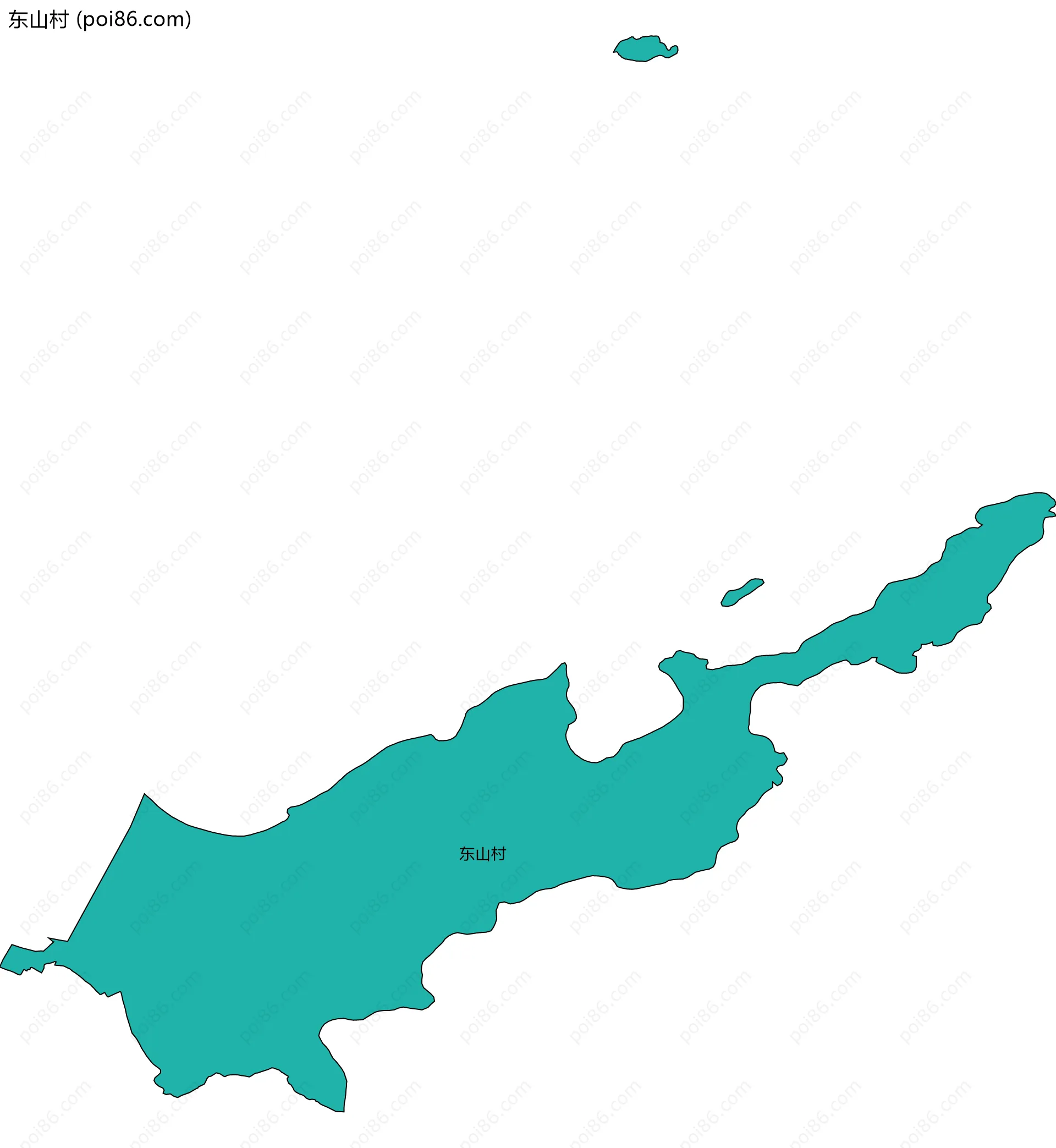 东山村边界地图