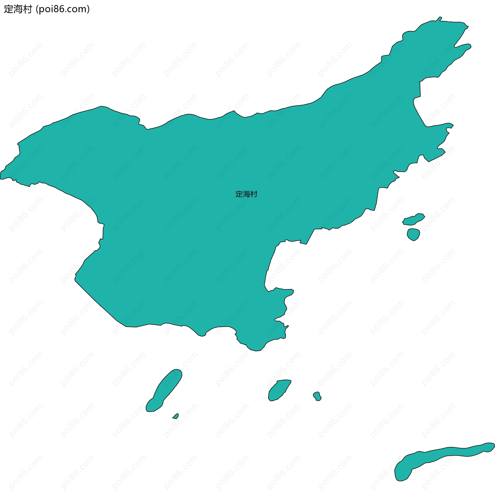 定海村边界地图