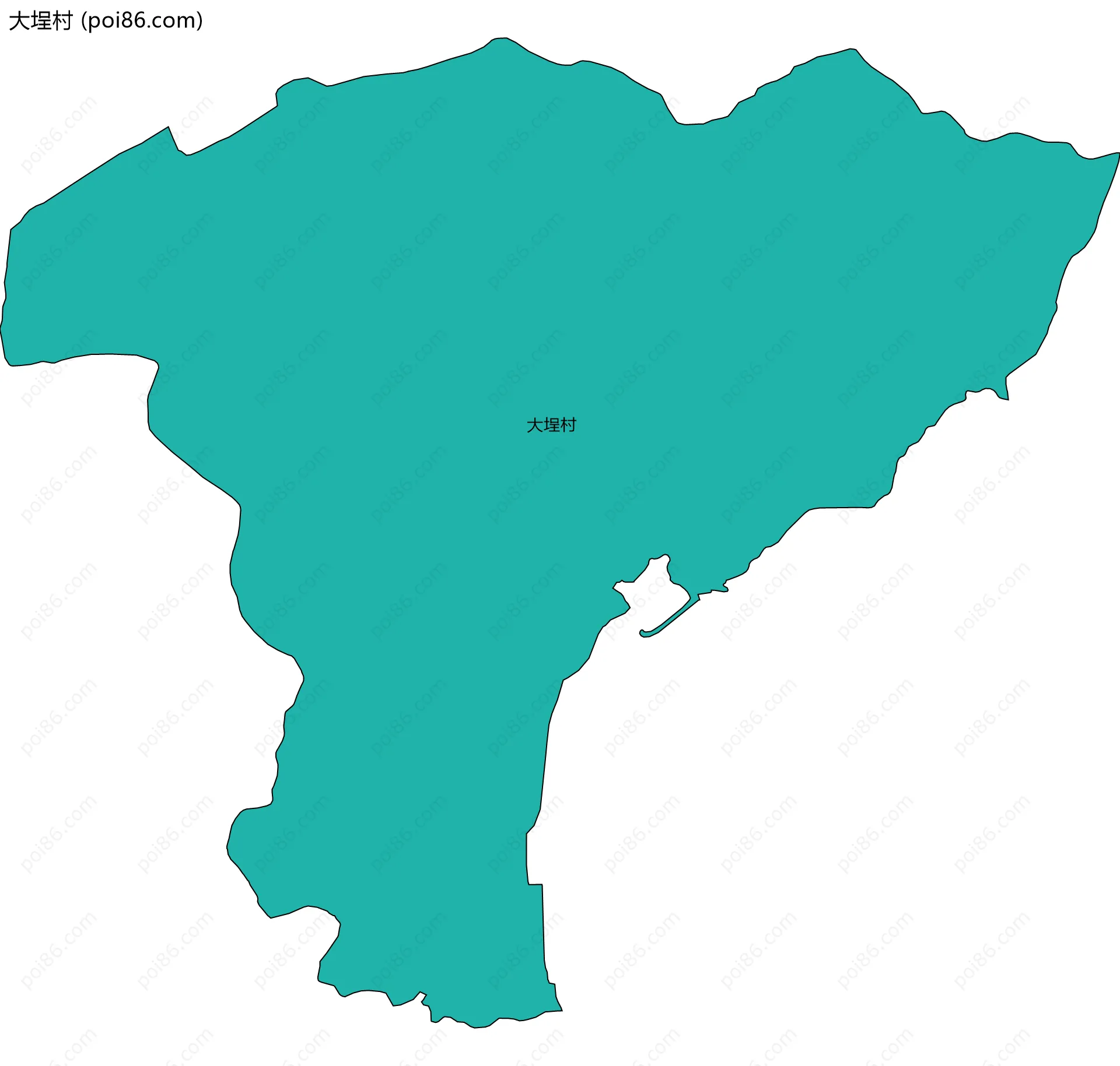 大埕村边界地图