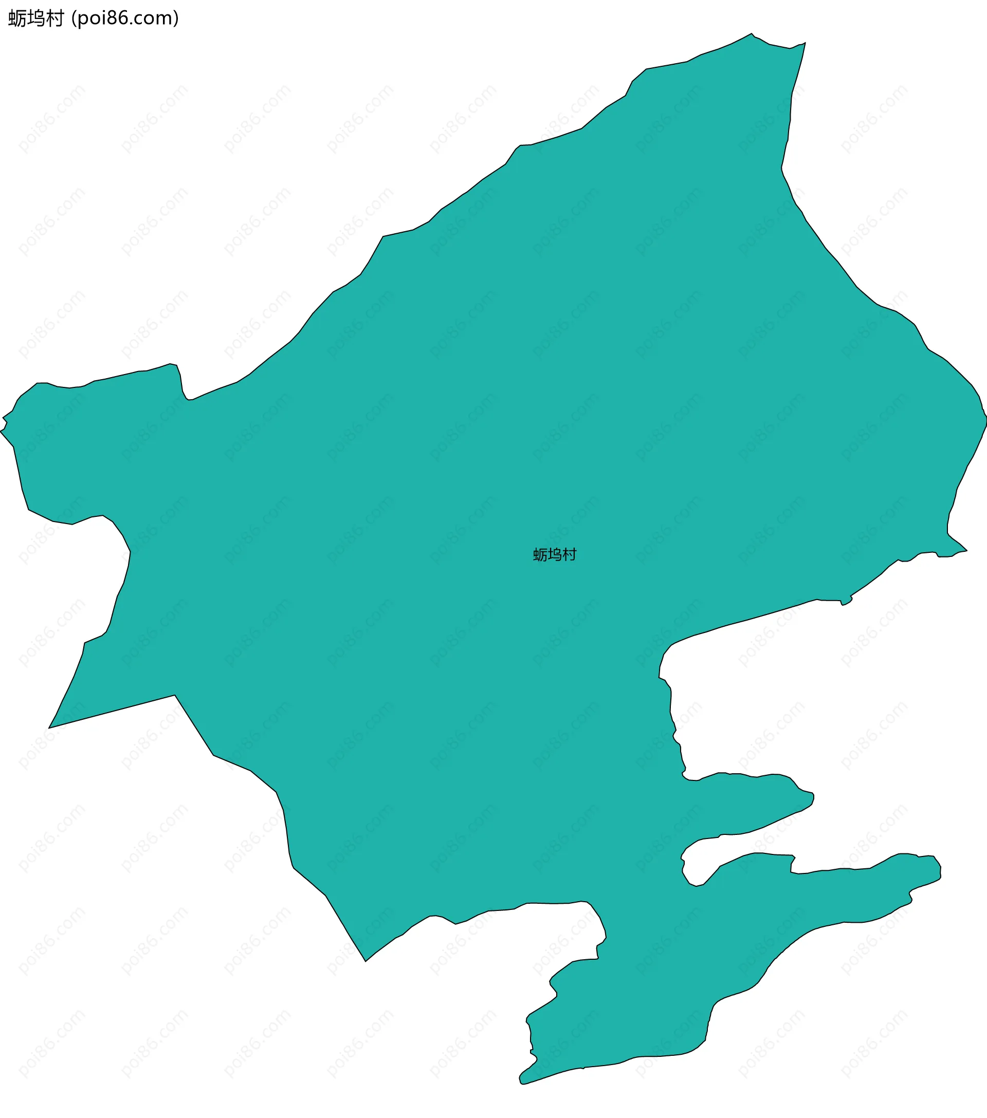 蛎坞村边界地图