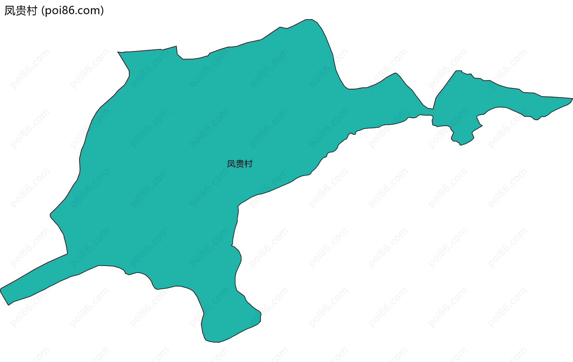 凤贵村边界地图