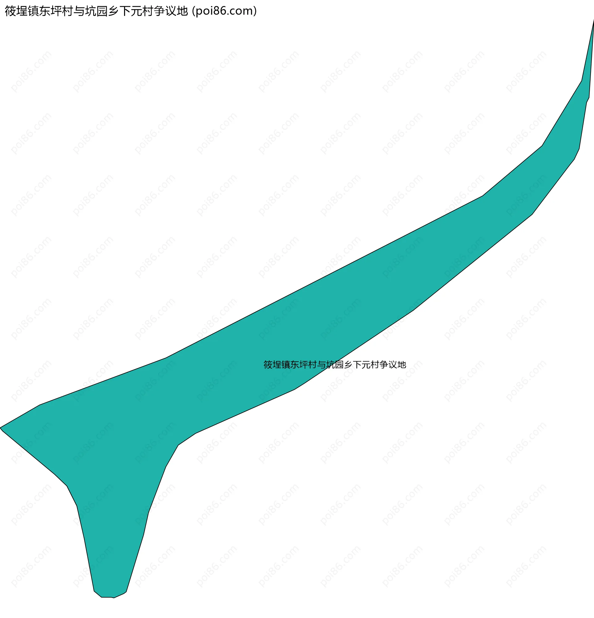筱埕镇东坪村与坑园乡下元村争议地边界地图