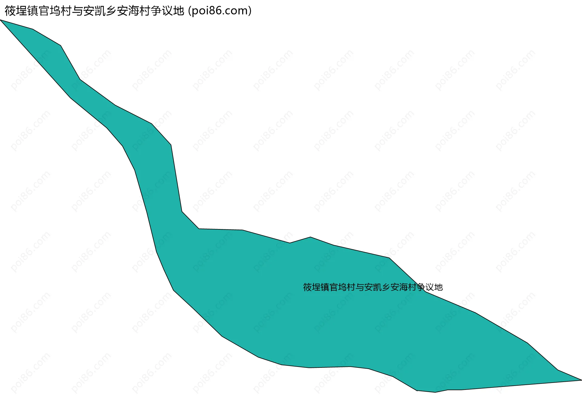 筱埕镇官坞村与安凯乡安海村争议地边界地图