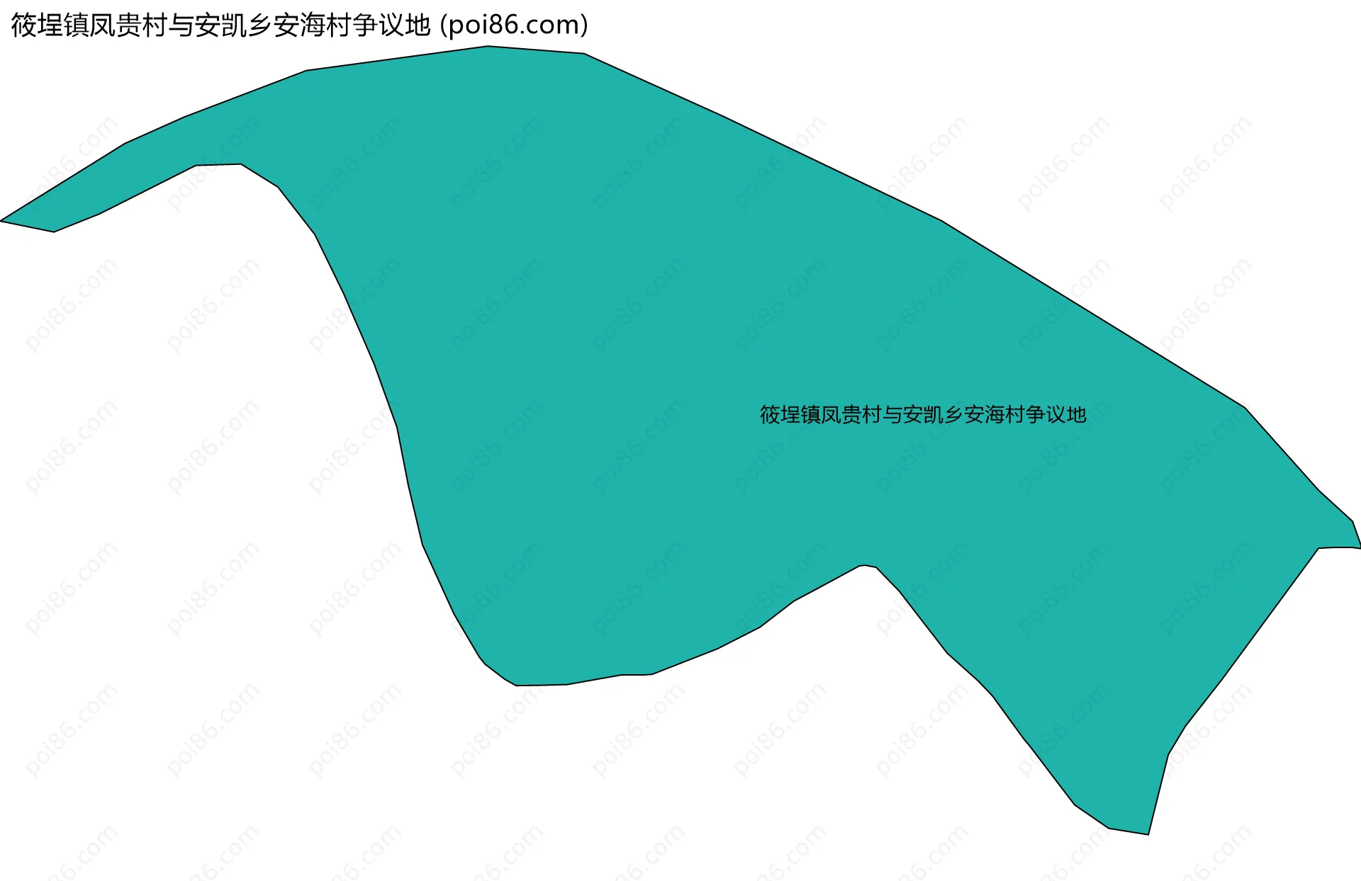 筱埕镇凤贵村与安凯乡安海村争议地边界地图