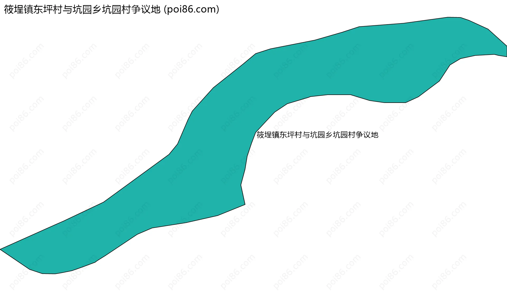 筱埕镇东坪村与坑园乡坑园村争议地边界地图