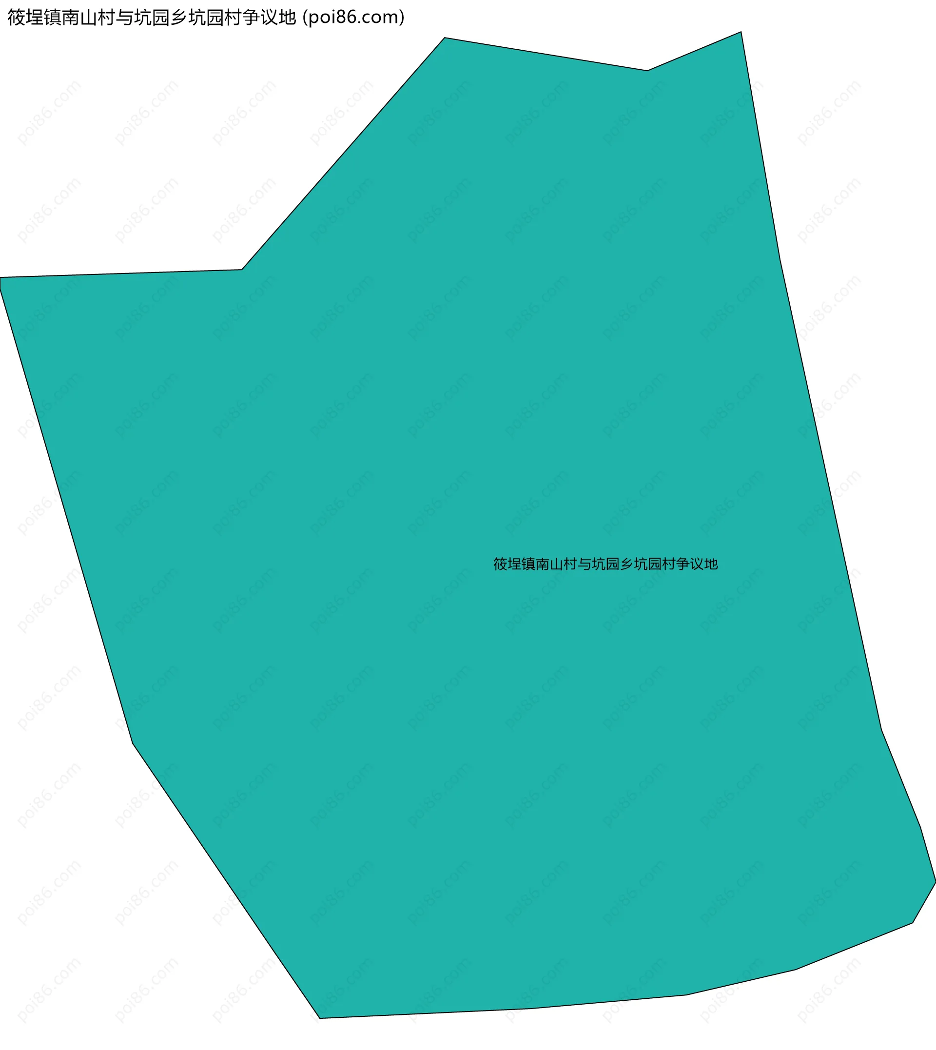 筱埕镇南山村与坑园乡坑园村争议地边界地图