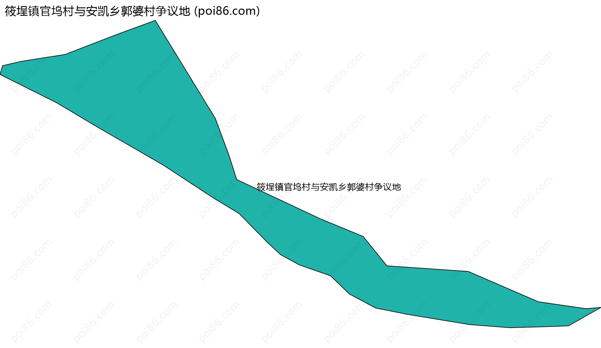 筱埕镇官坞村与安凯乡郭婆村争议地边界地图