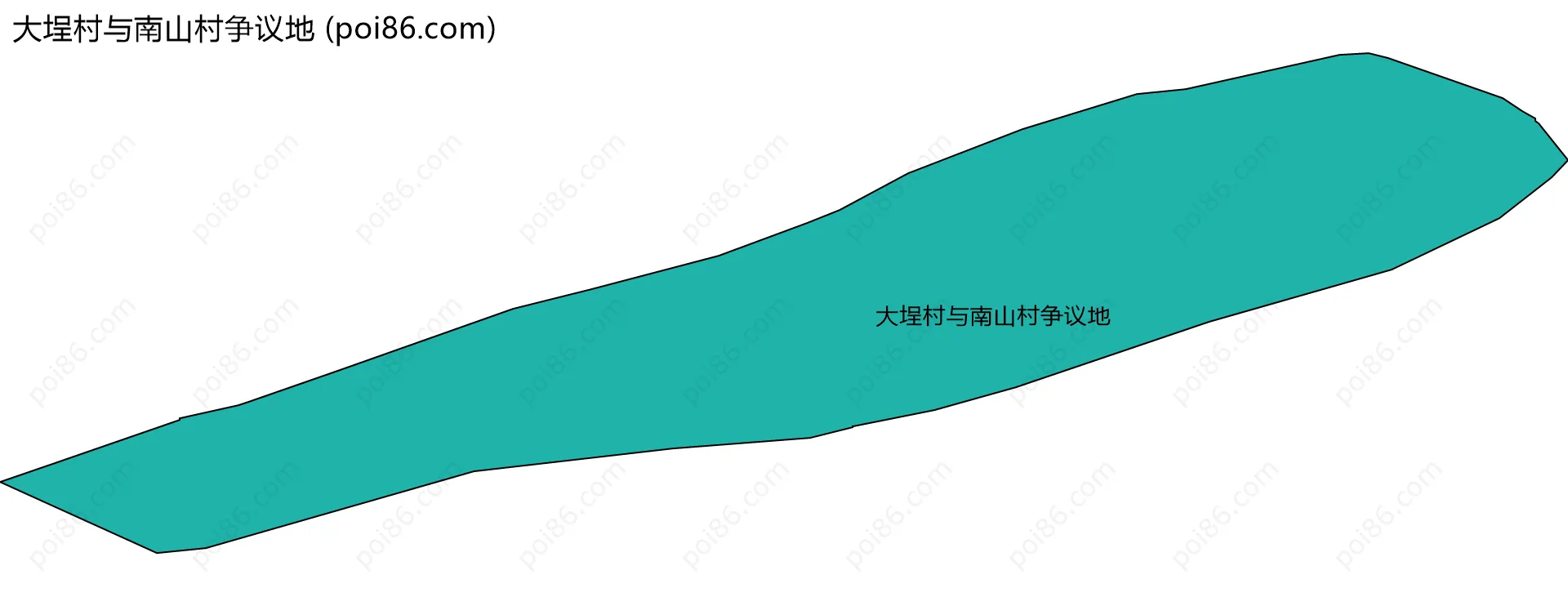 大埕村与南山村争议地边界地图