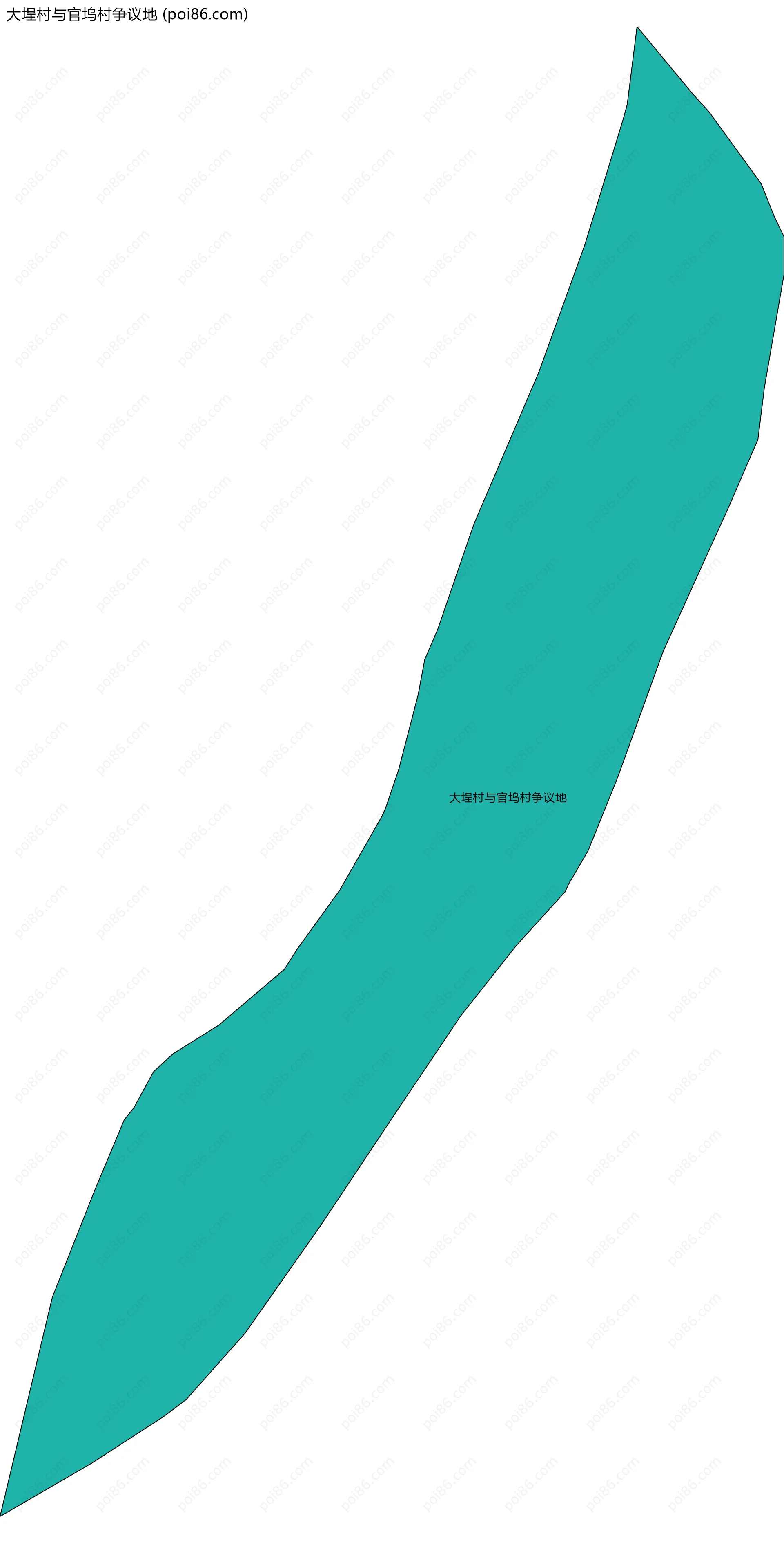 大埕村与官坞村争议地边界地图