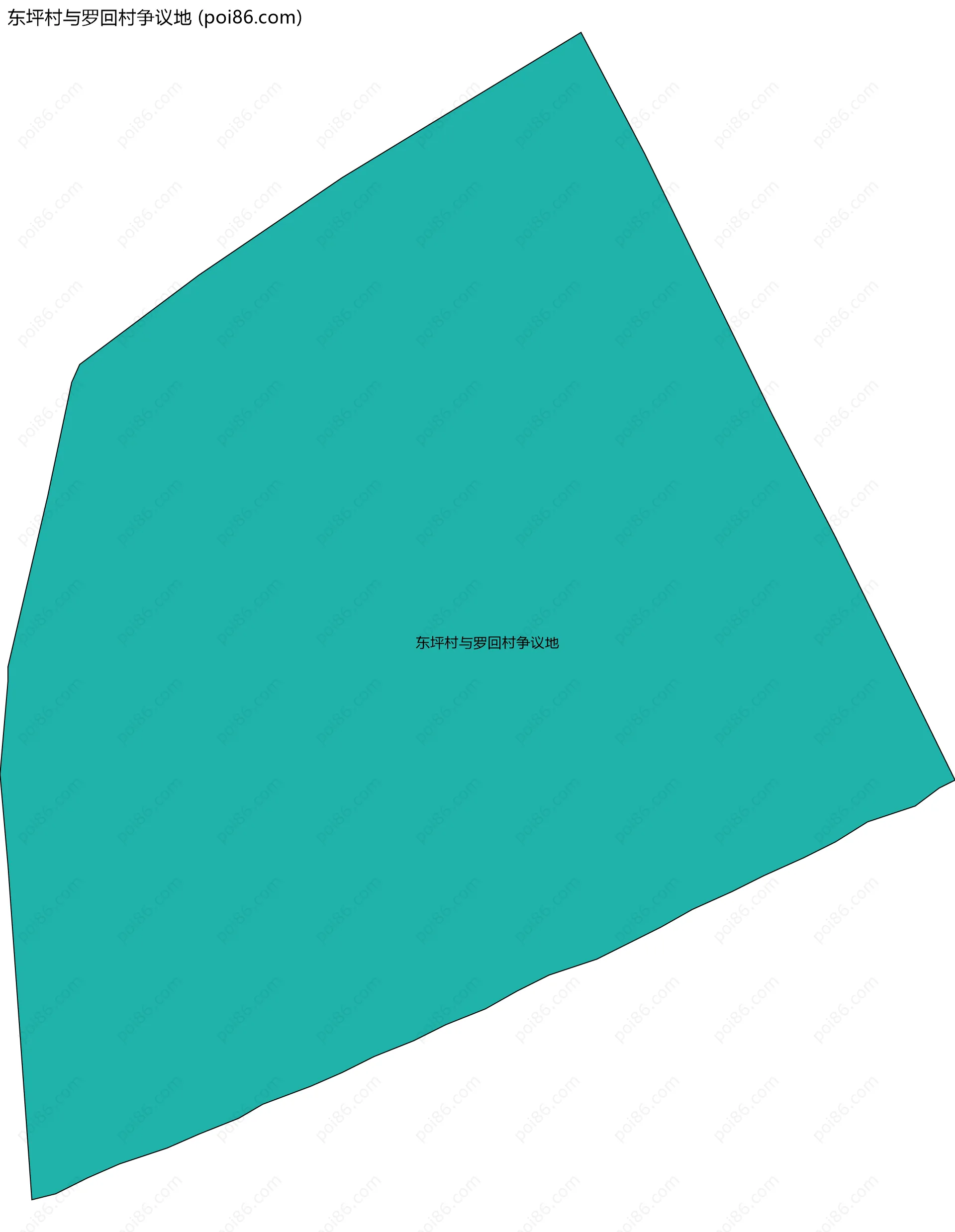 东坪村与罗回村争议地边界地图