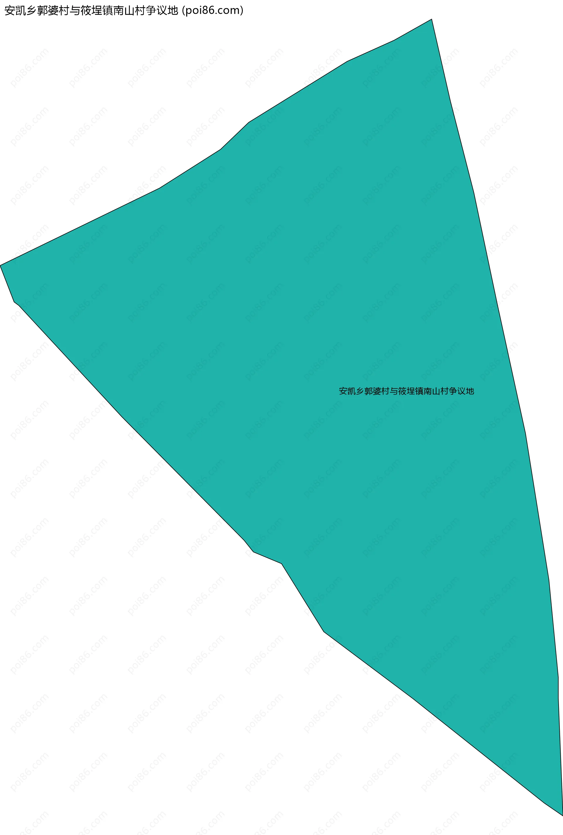 安凯乡郭婆村与筱埕镇南山村争议地边界地图