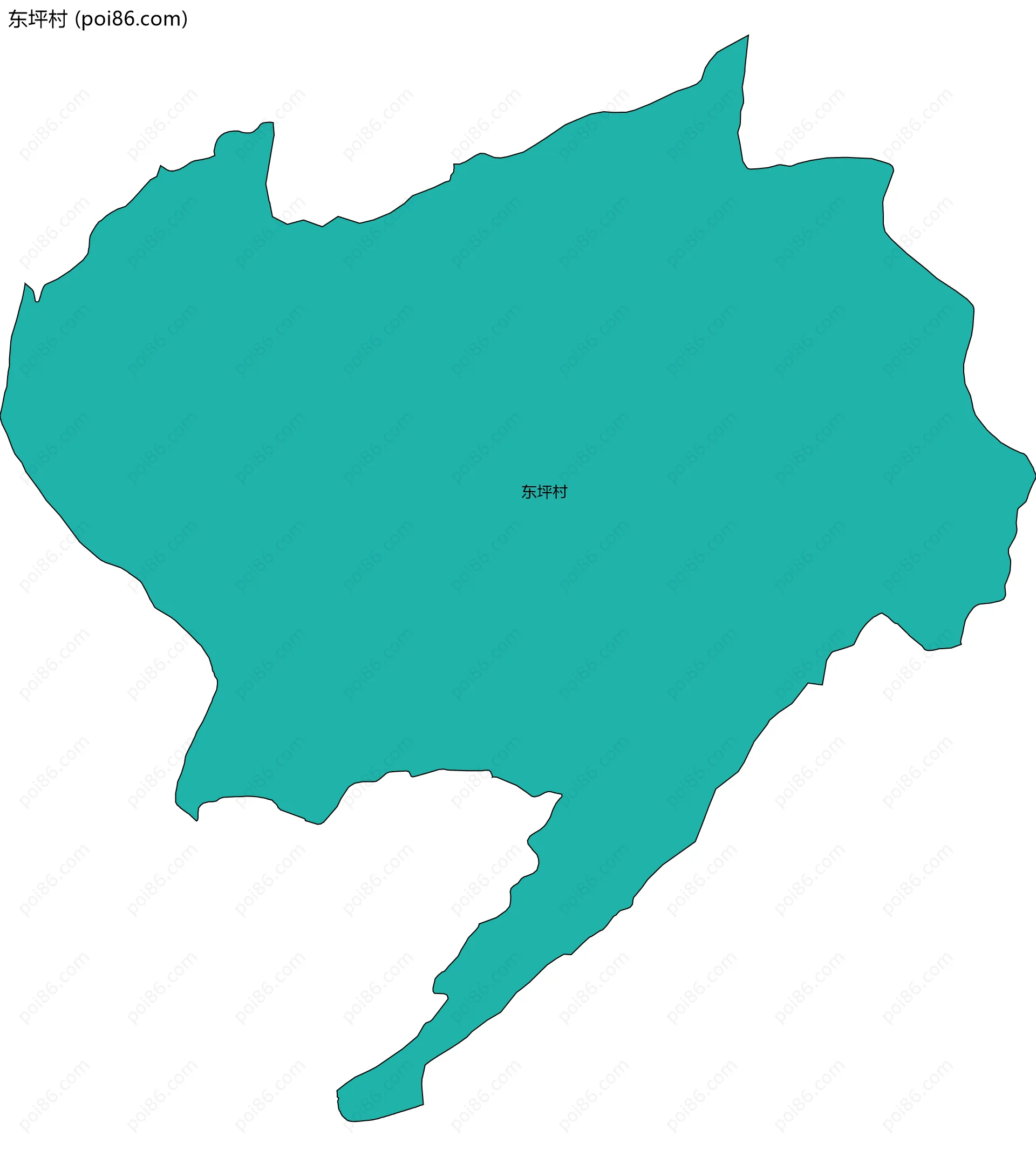东坪村边界地图