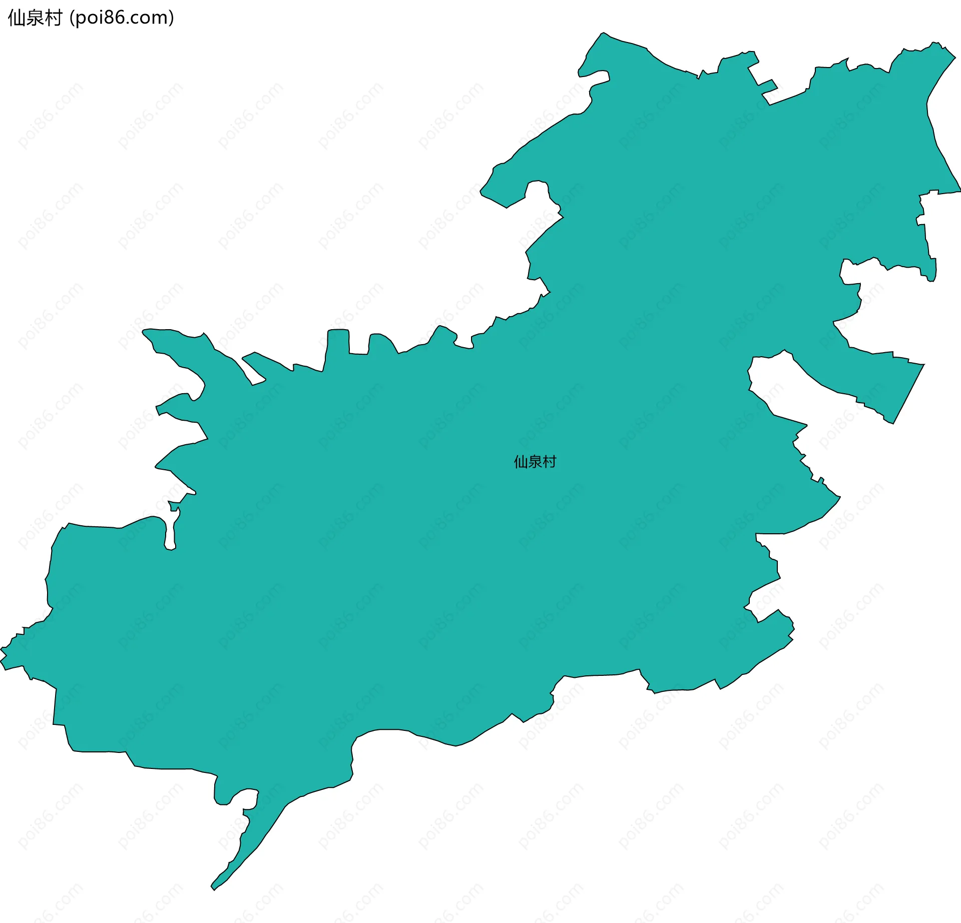 仙泉村边界地图