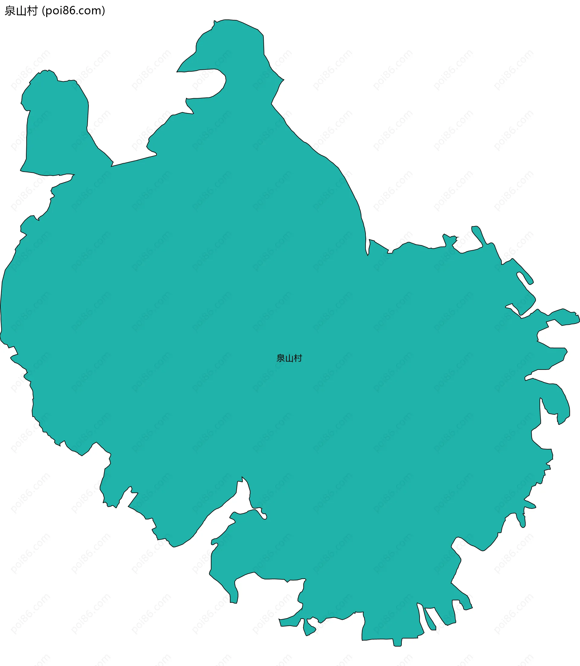泉山村边界地图