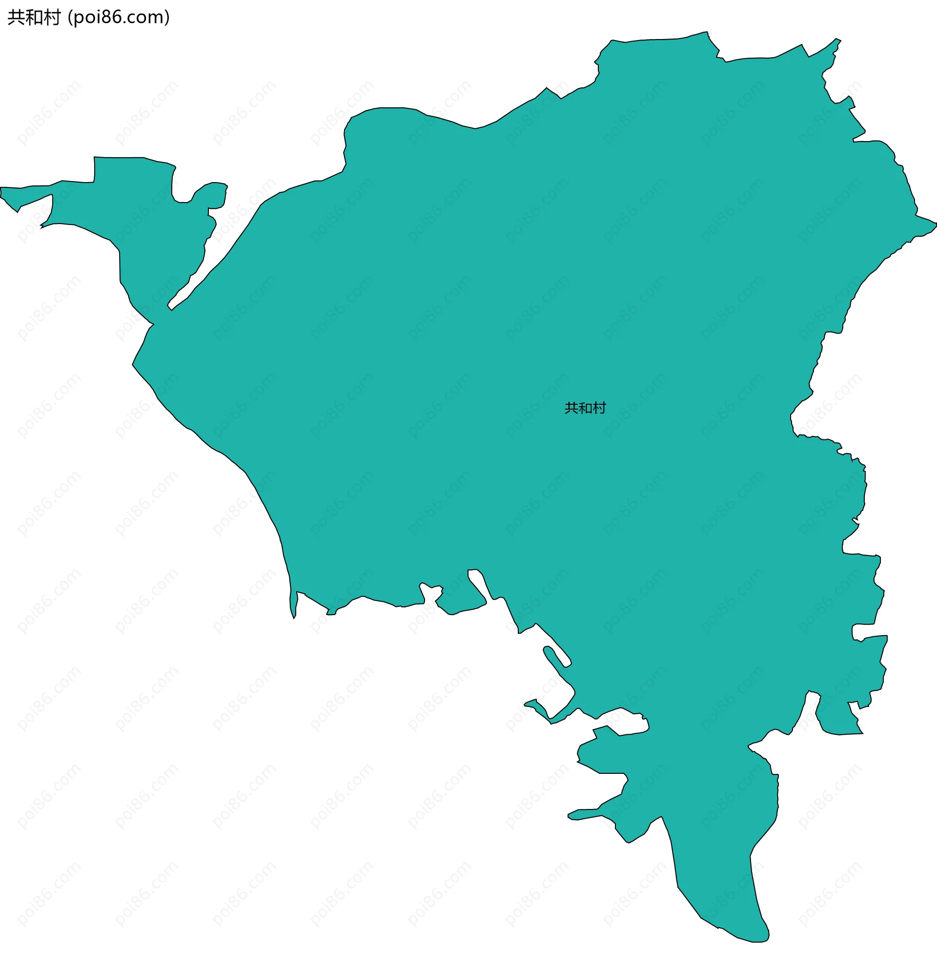 共和村边界地图