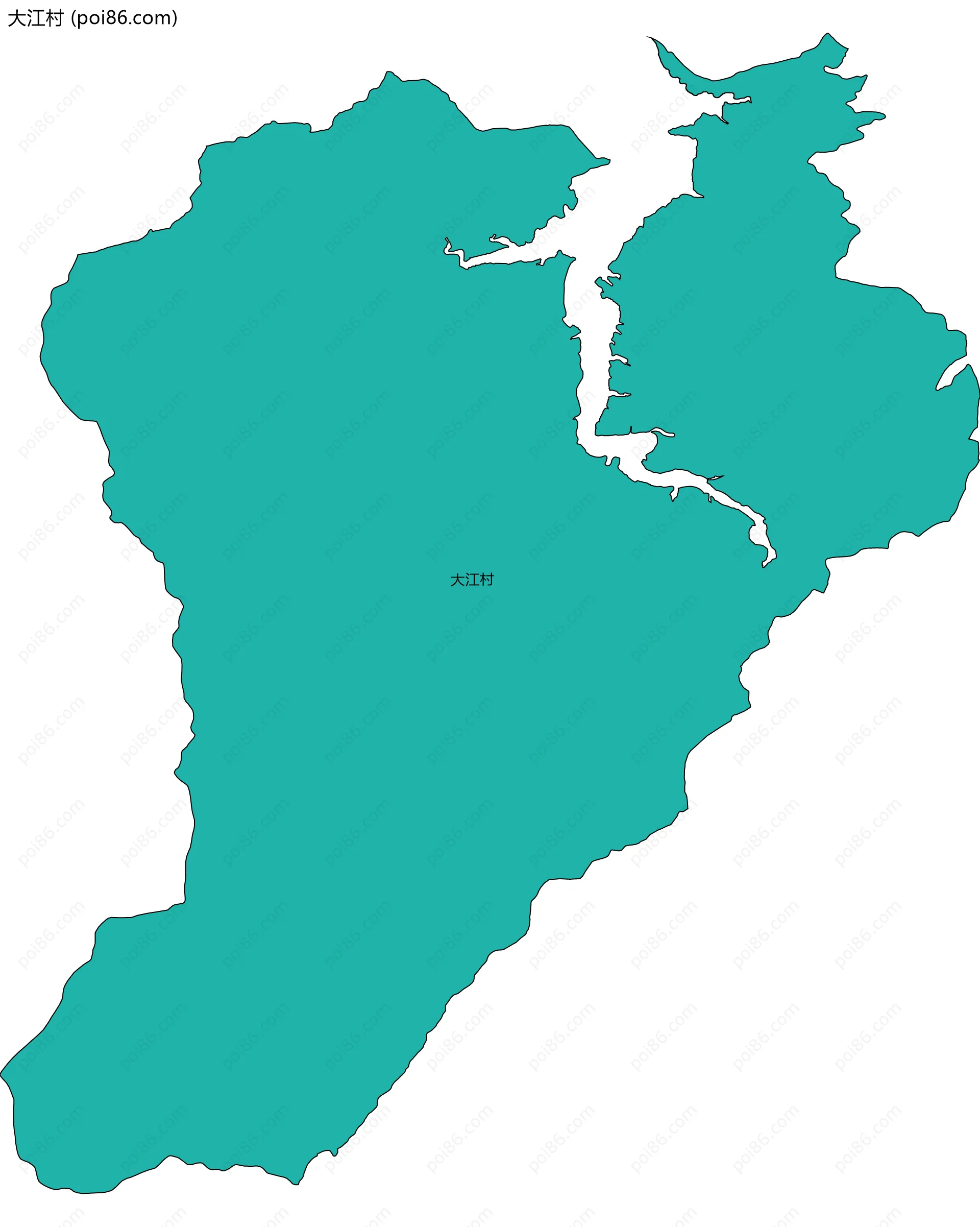 大江村边界地图