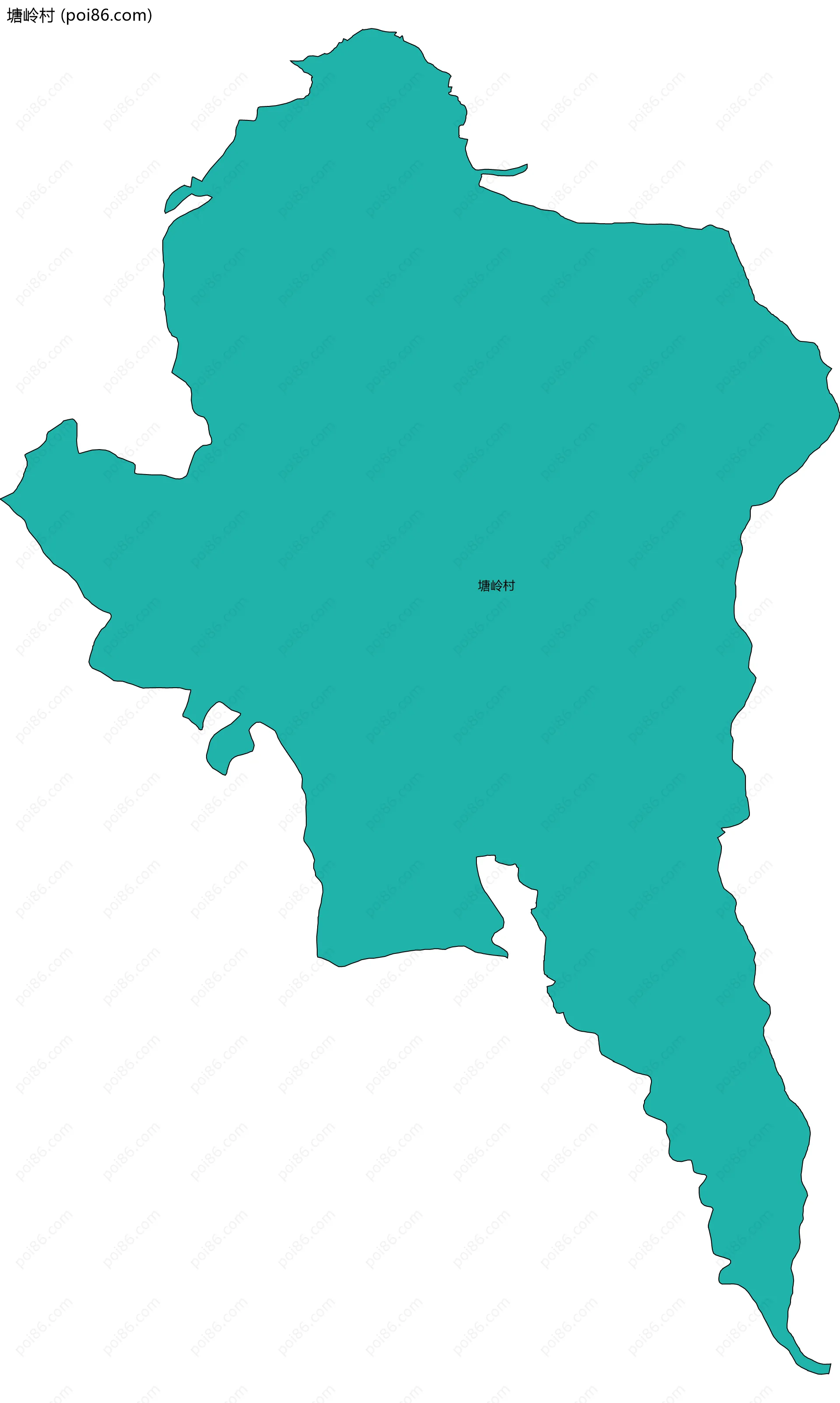塘岭村边界地图