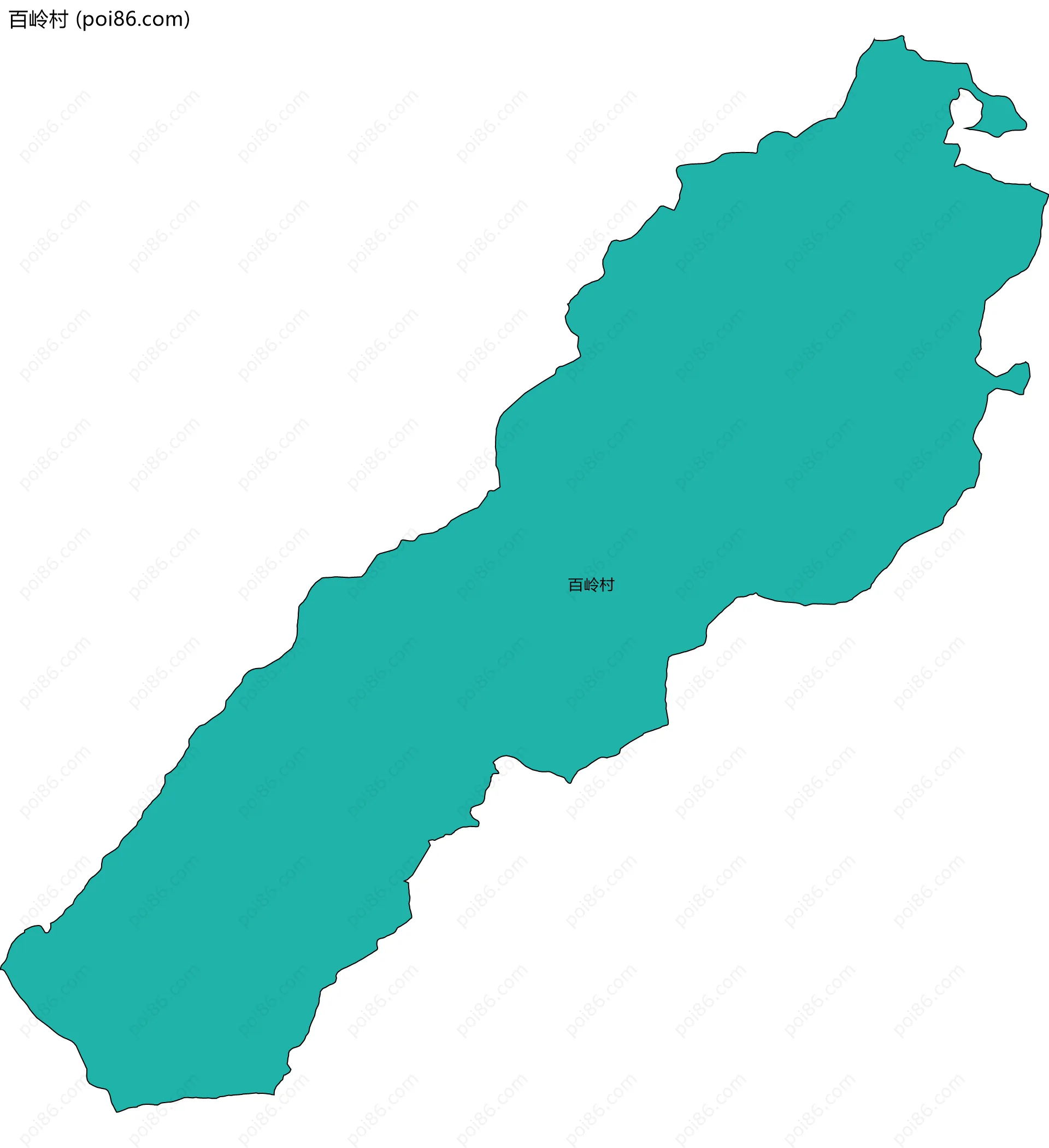 百岭村边界地图