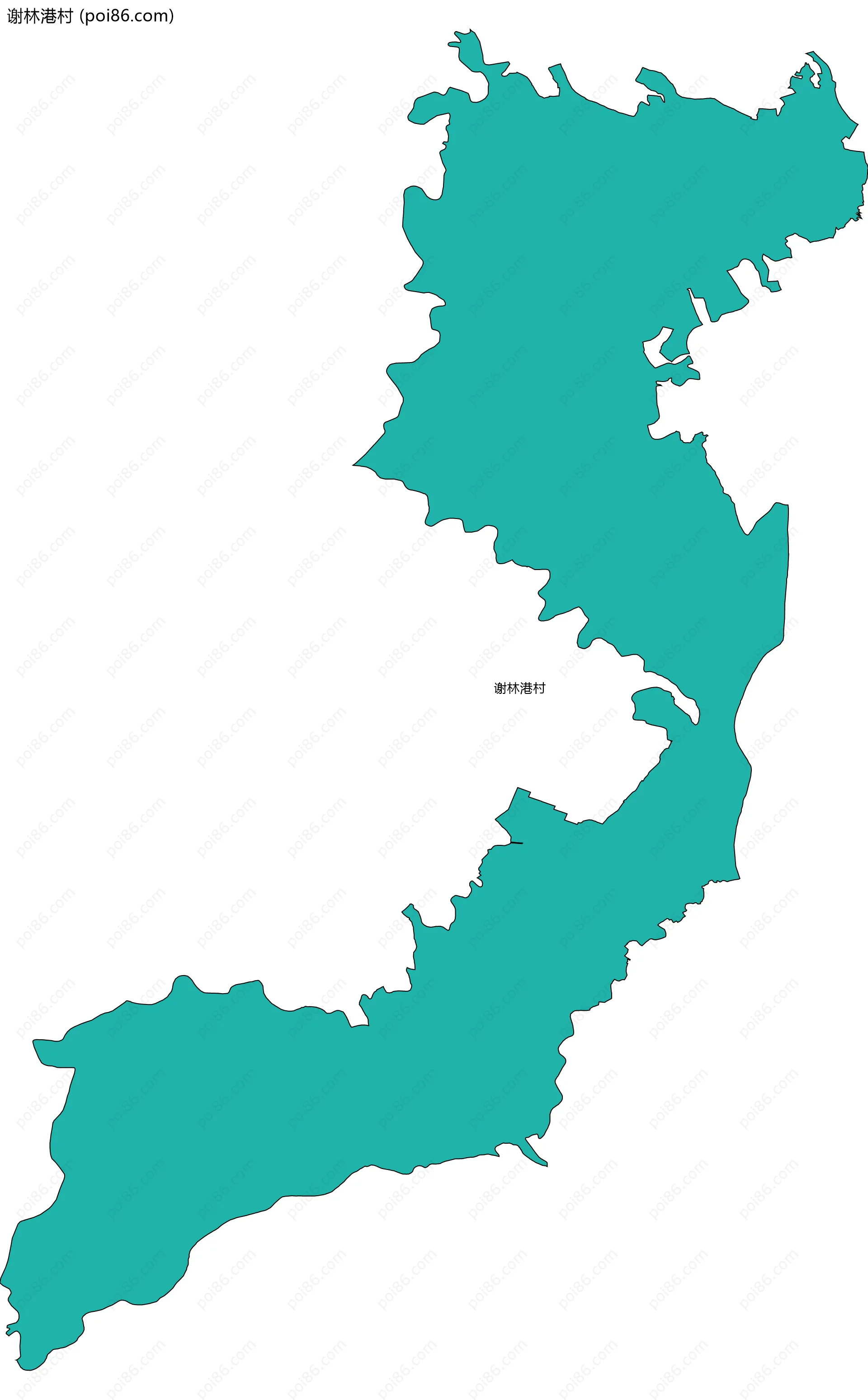 谢林港村边界地图