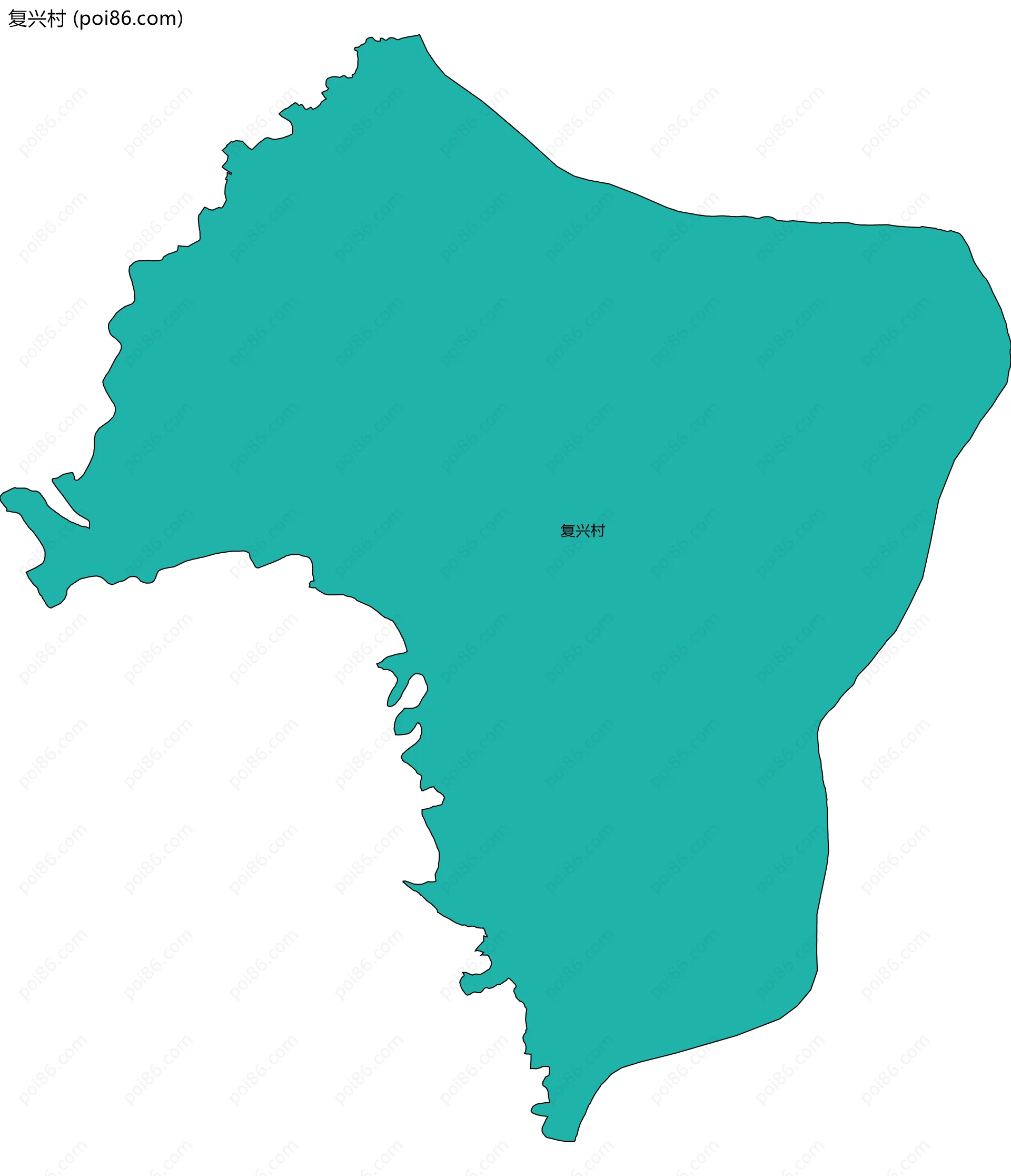 复兴村边界地图