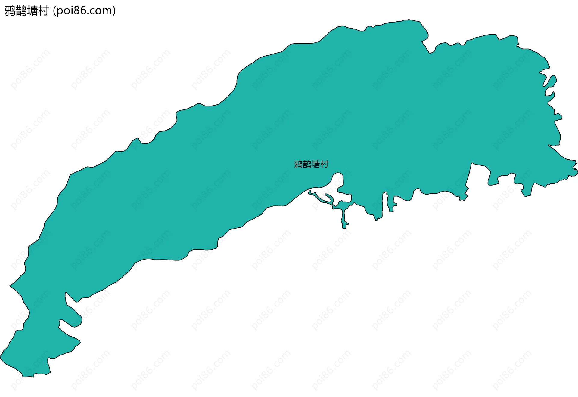 鸦鹊塘村边界地图