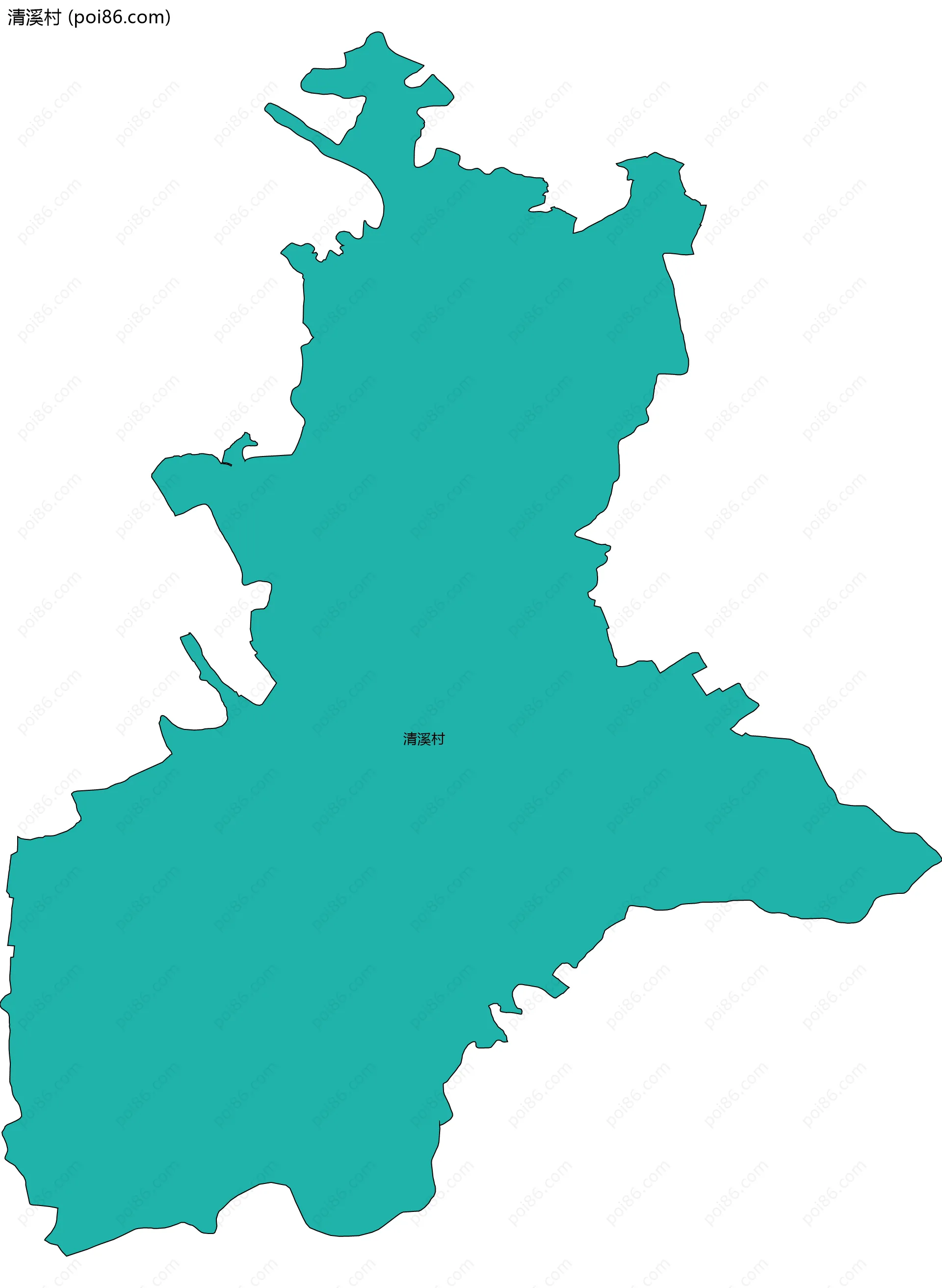 清溪村边界地图