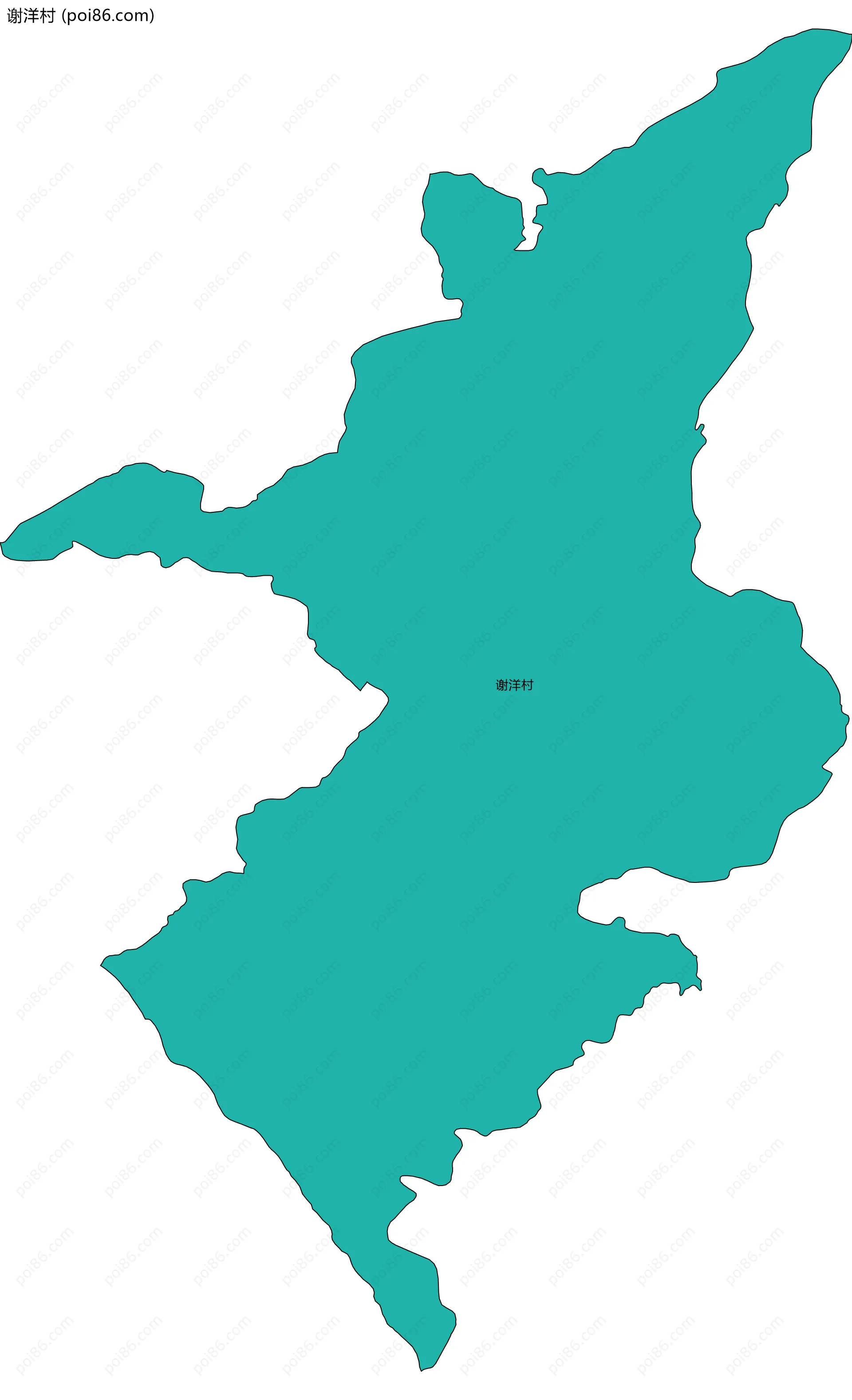 谢洋村边界地图