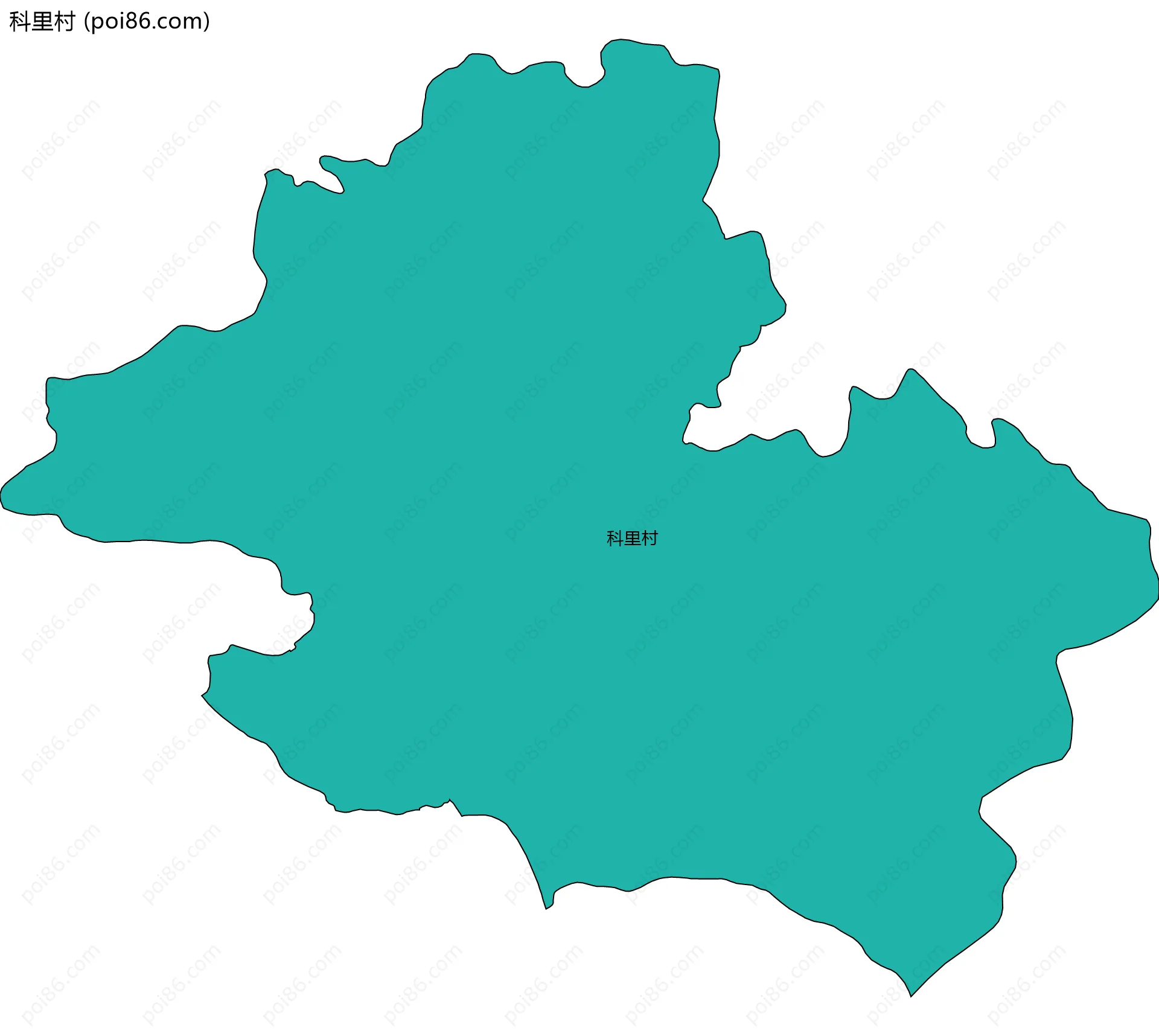 科里村边界地图