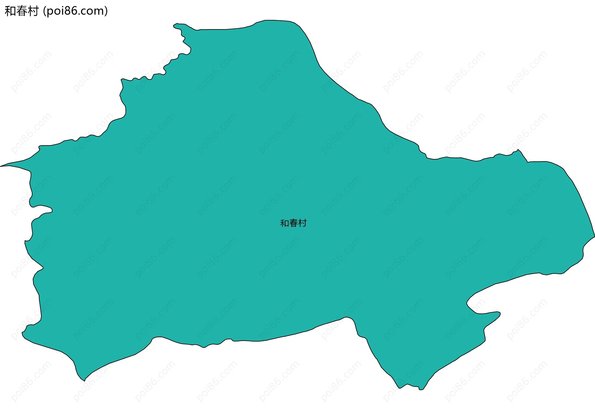 和春村边界地图