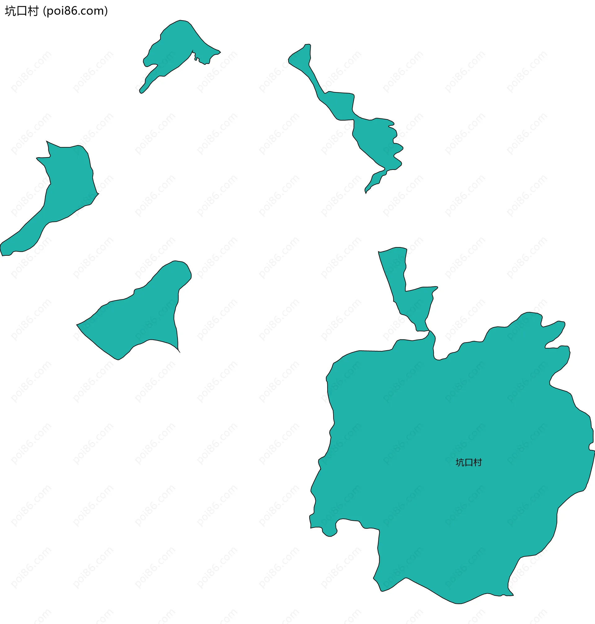 坑口村边界地图