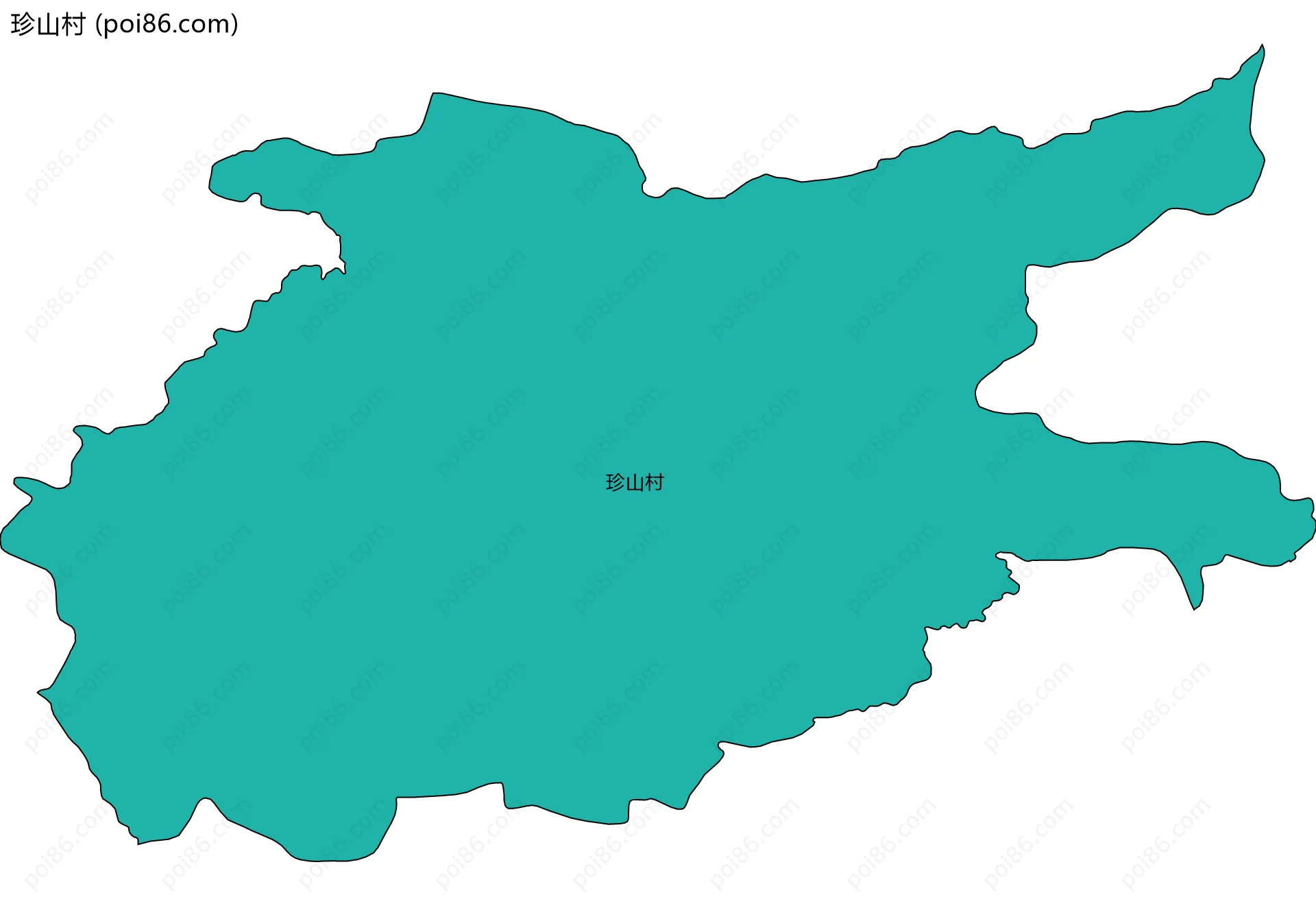 珍山村边界地图