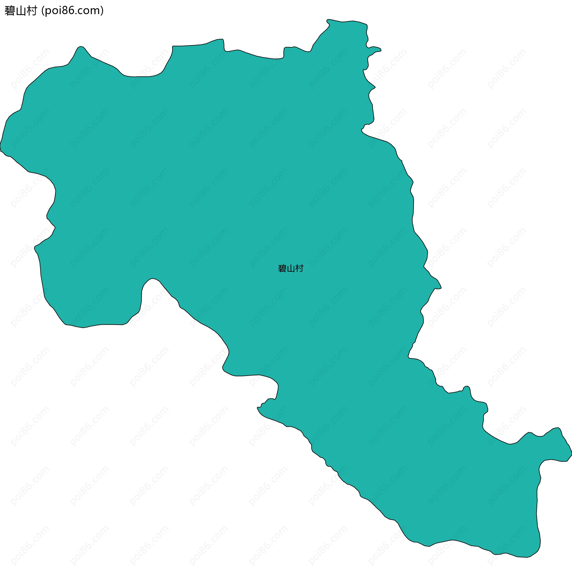 碧山村边界地图