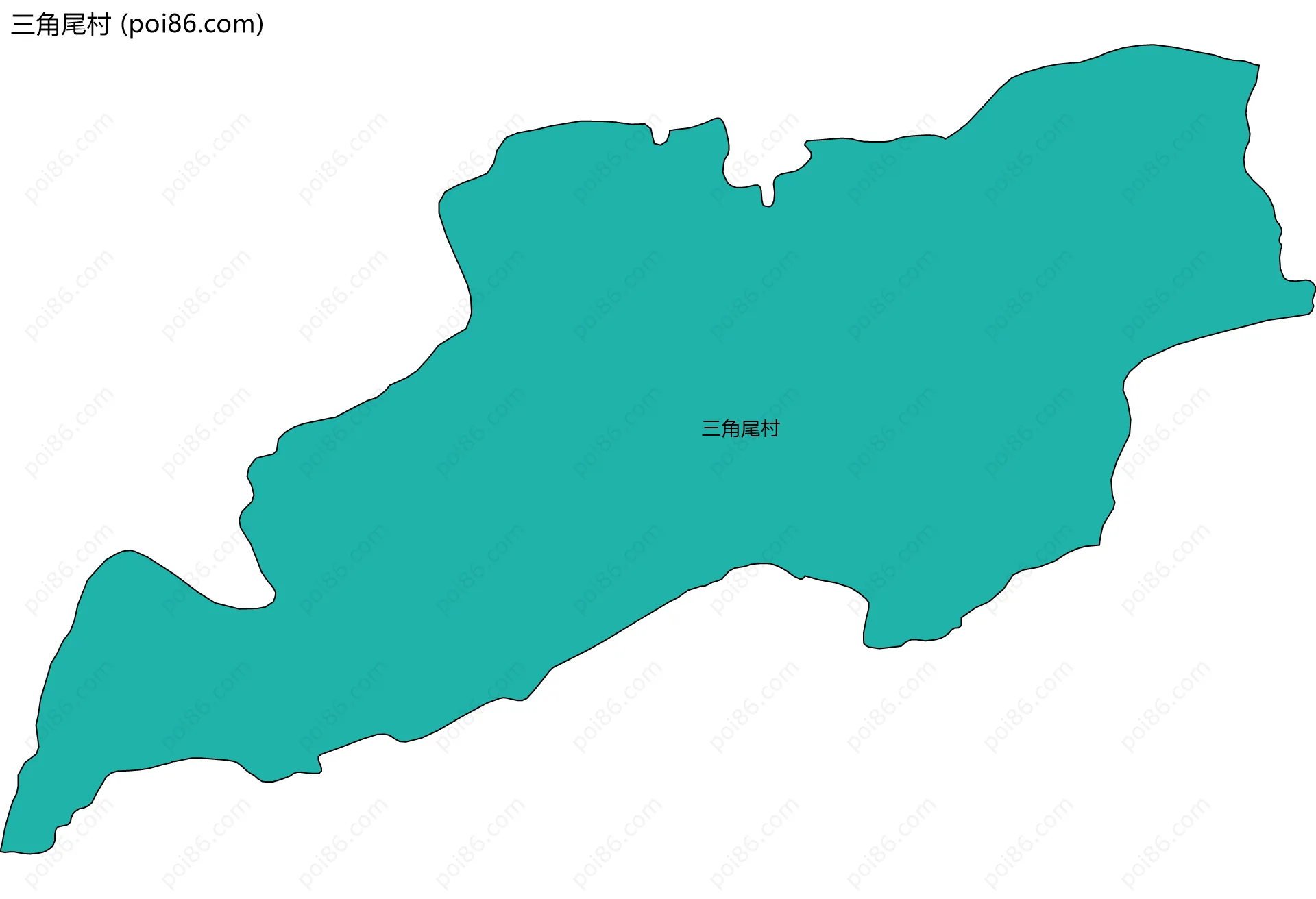 三角尾村边界地图