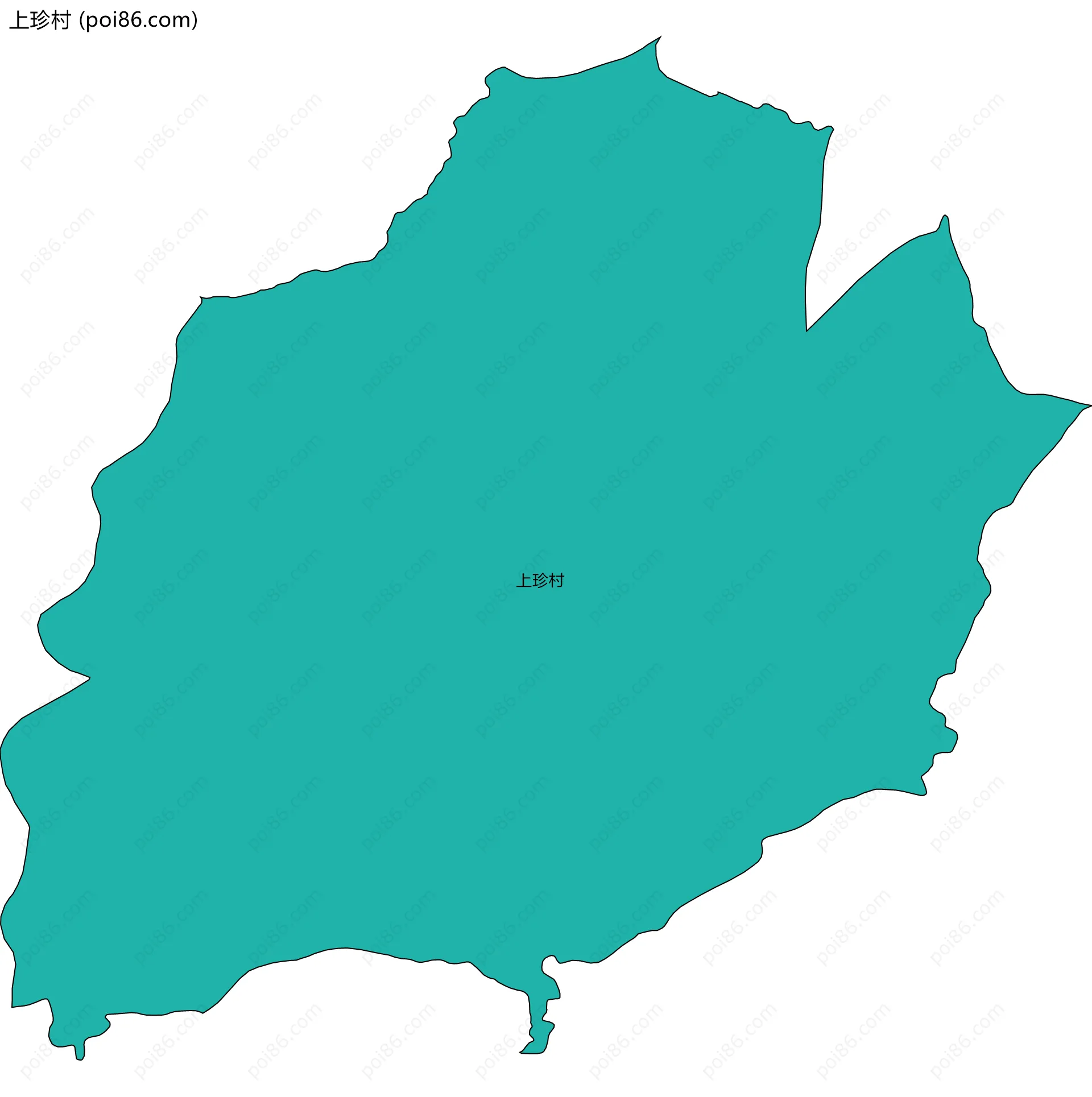 上珍村边界地图