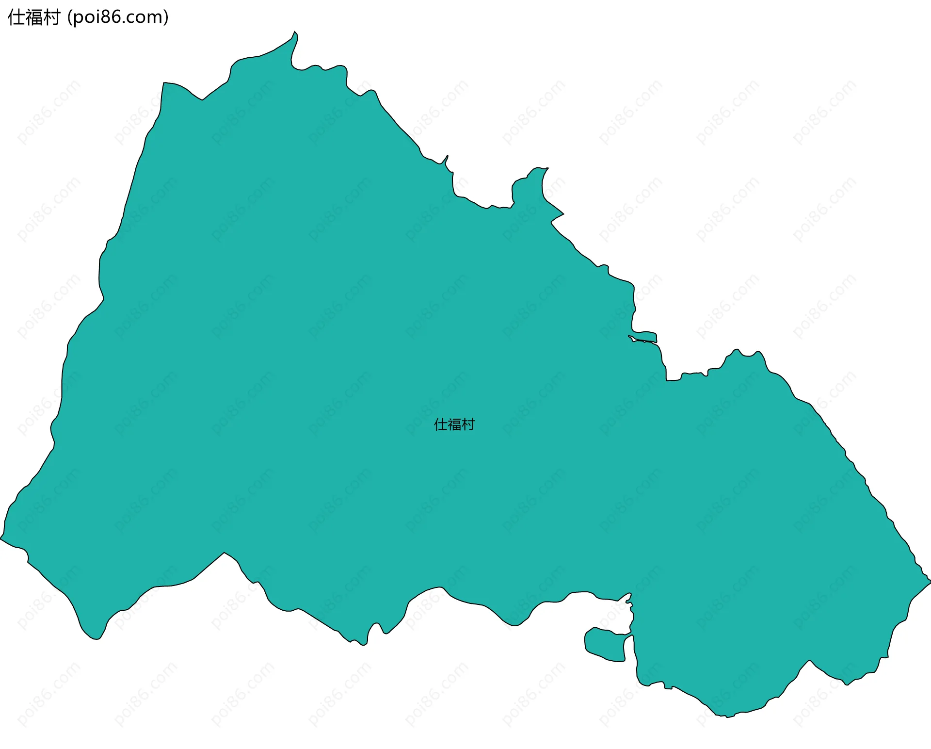 仕福村边界地图