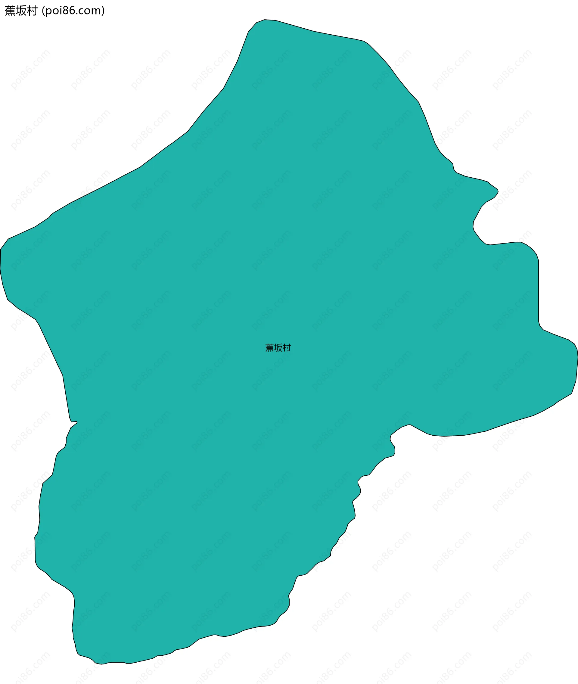 蕉坂村边界地图