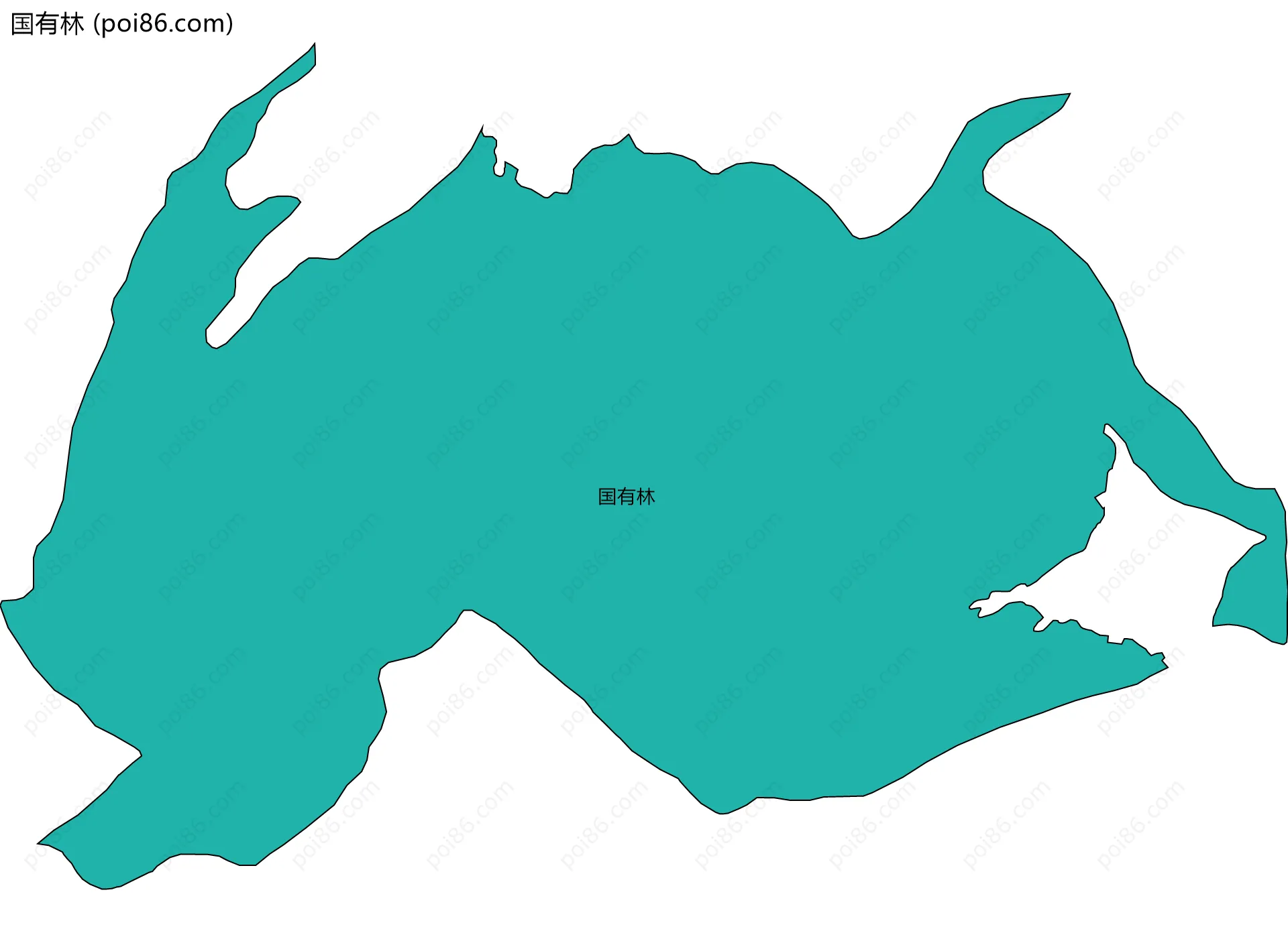 国有林边界地图