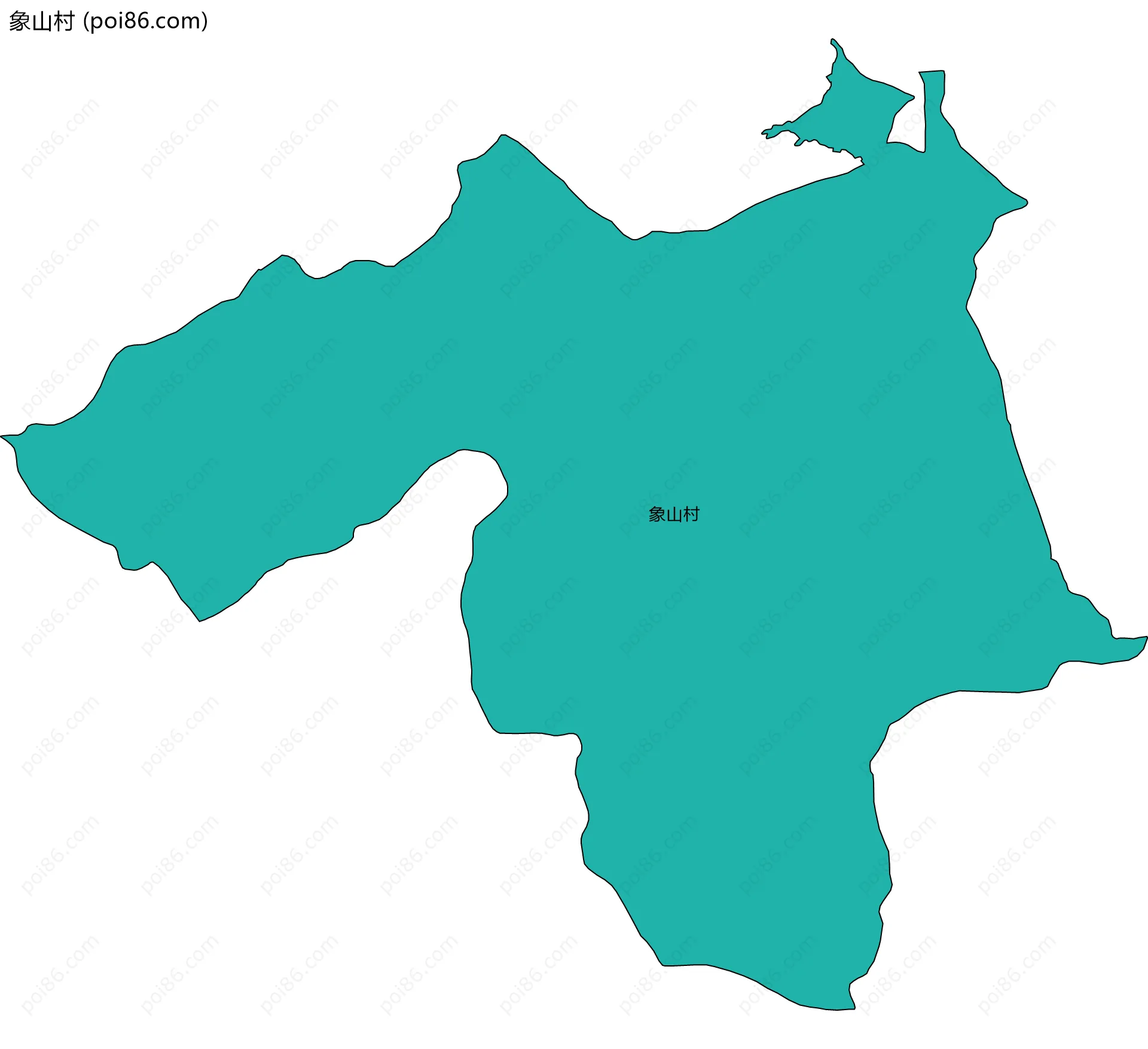 象山村边界地图