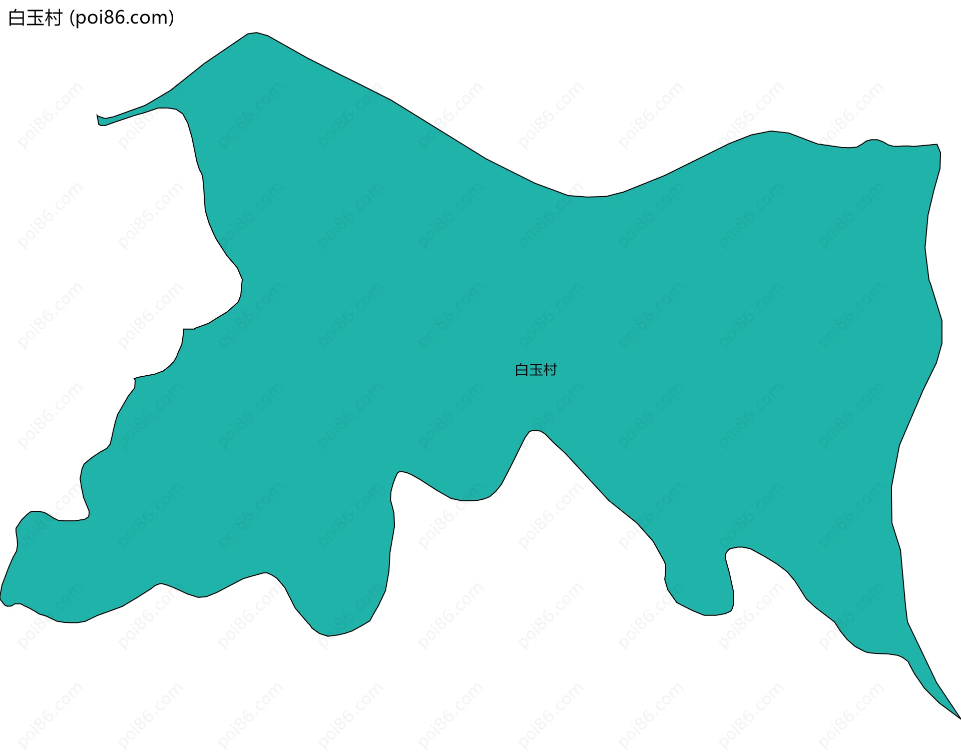 白玉村边界地图