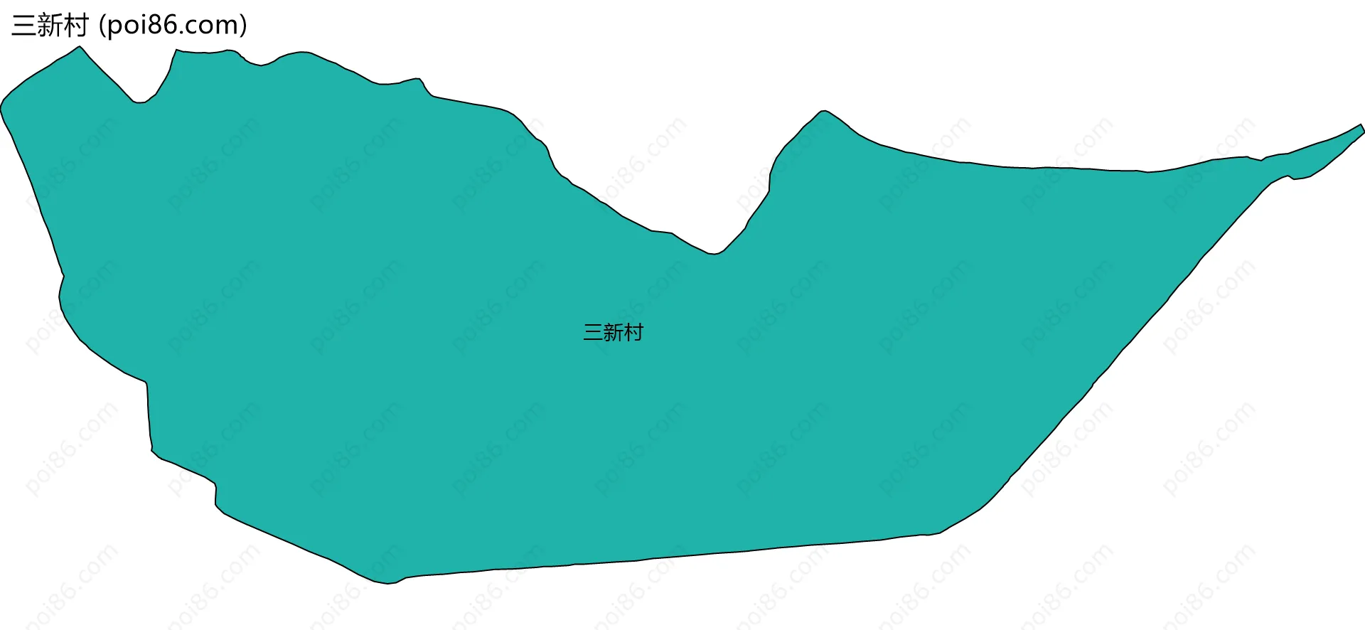 三新村边界地图